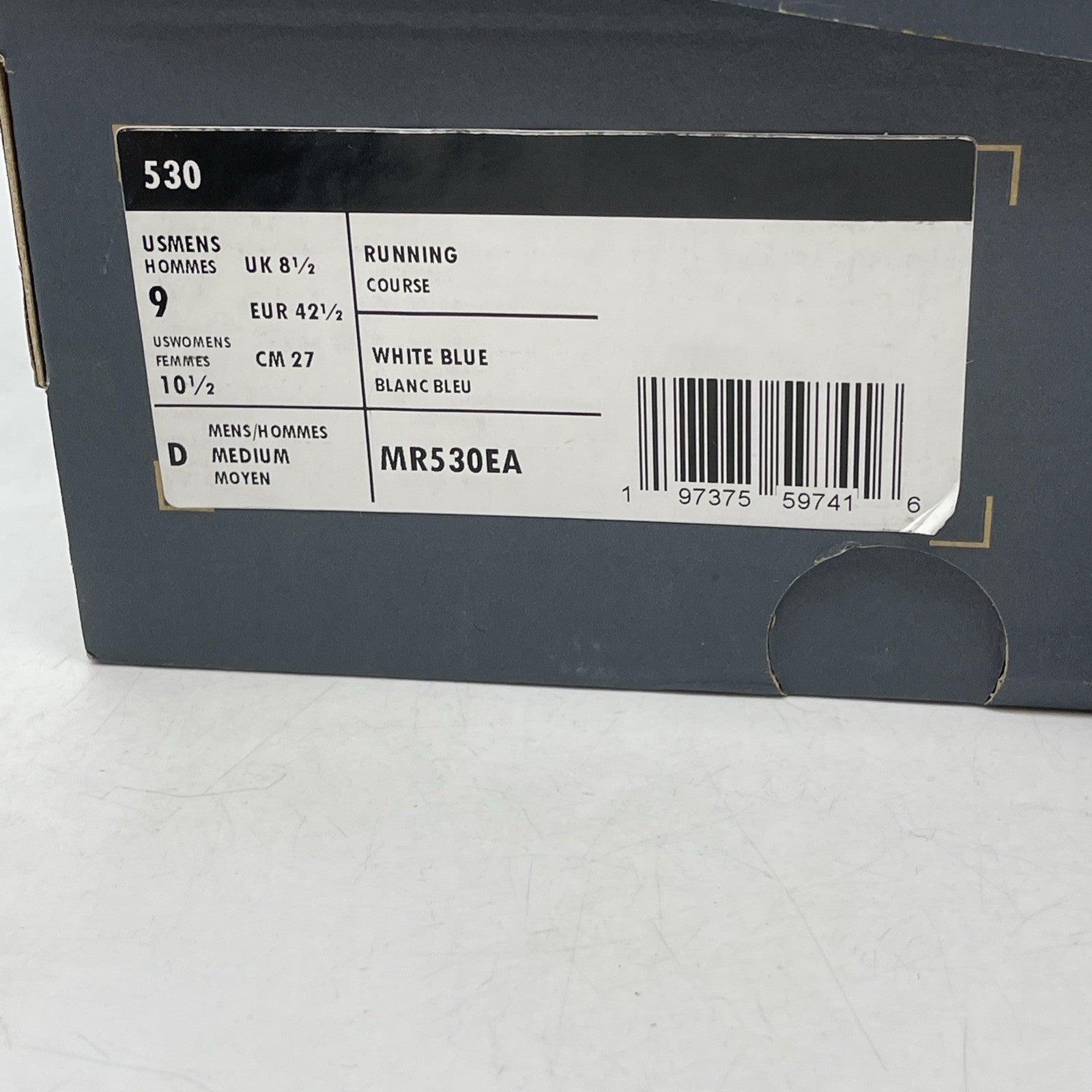 Size 9 - New Balance 530 White Blue Oasis Silver Leather (MR530EA)