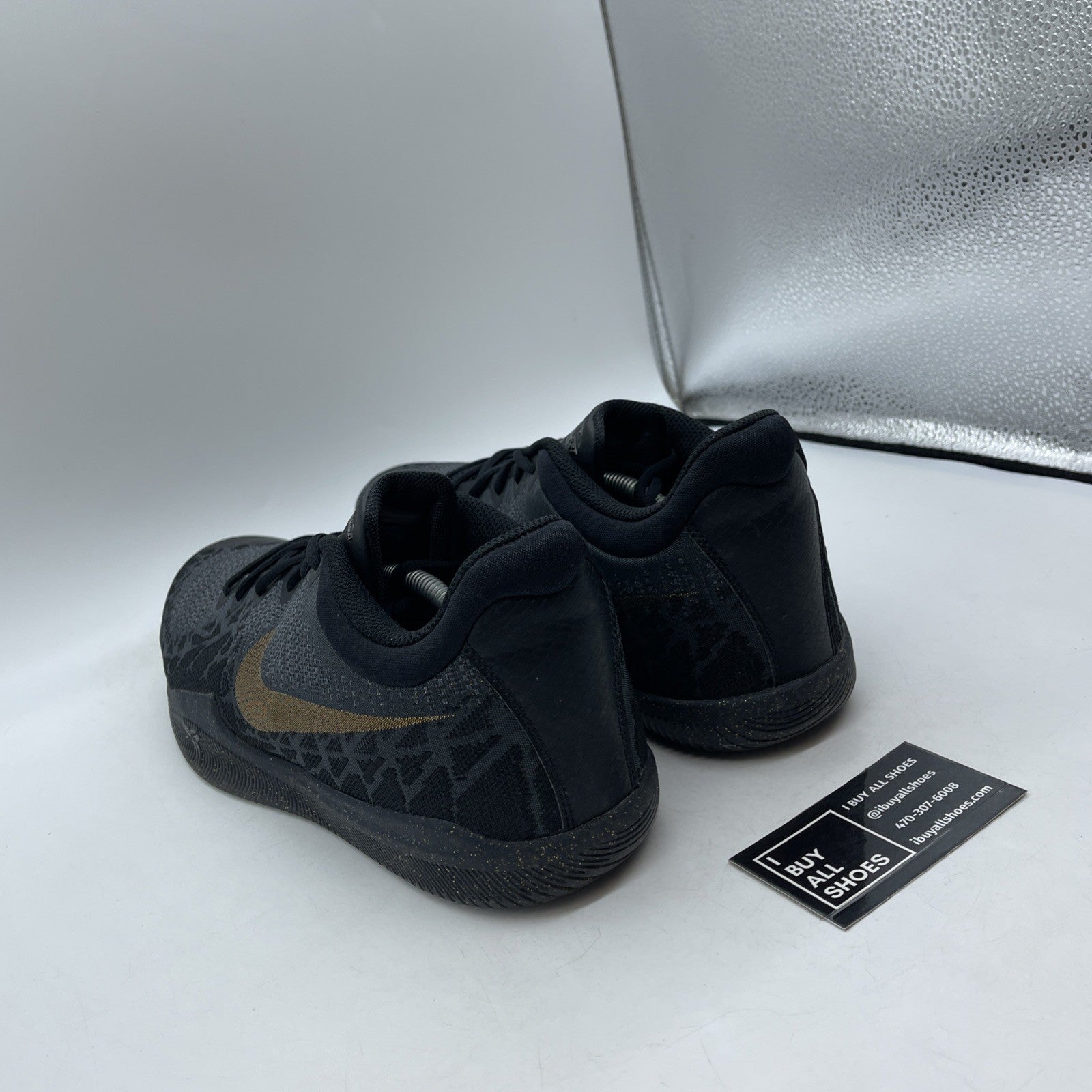Size 14 - Nike Mamba Rage Gold Stars Black Suede Leather (908972-099)