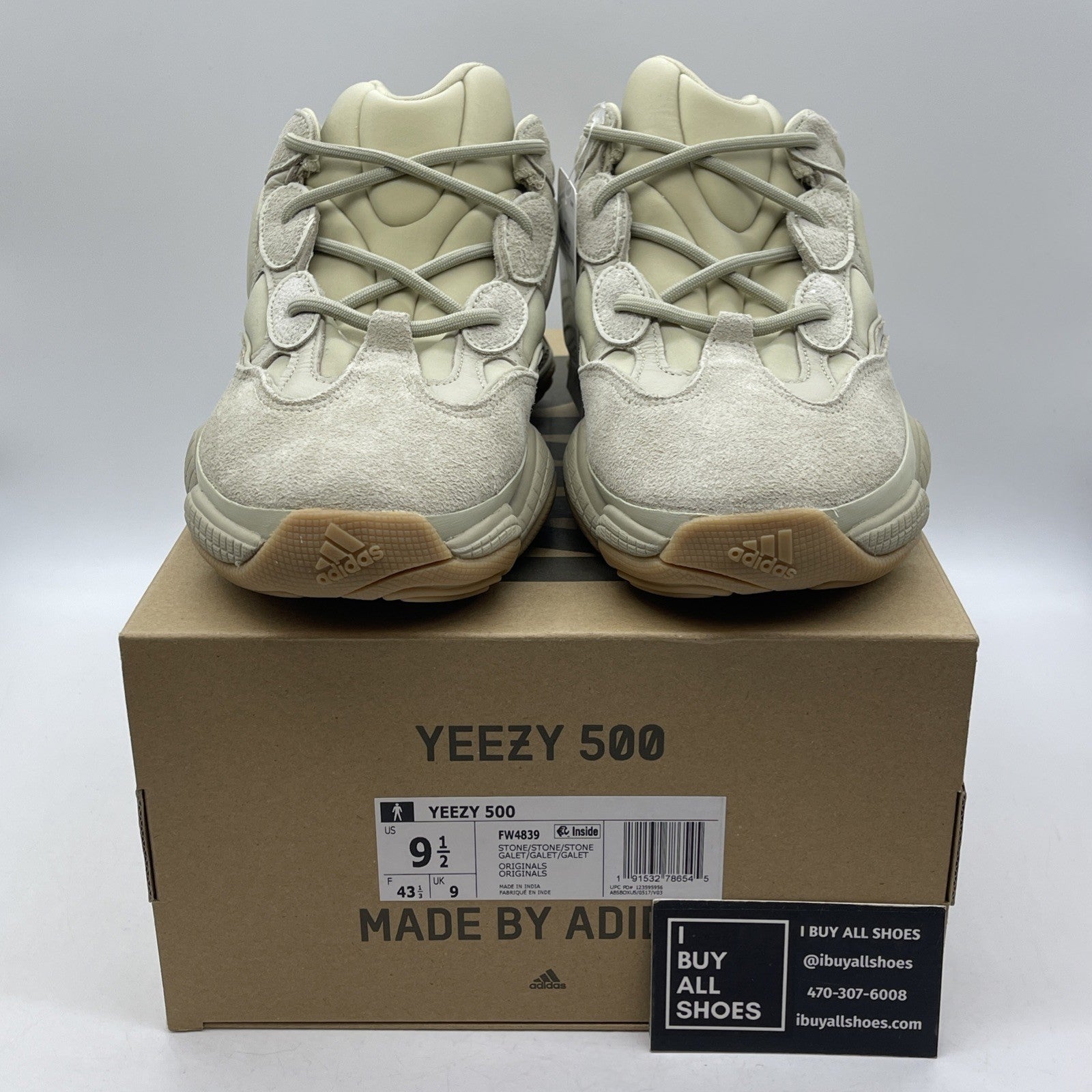 Size 9.5 - adidas Yeezy 500 Stone Brown Suede  (FW4839)