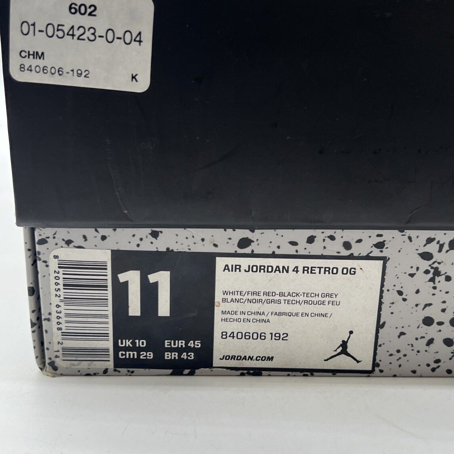 Size 11 - Air Jordan 4 Retro OG Mid White Cement (840606-192)