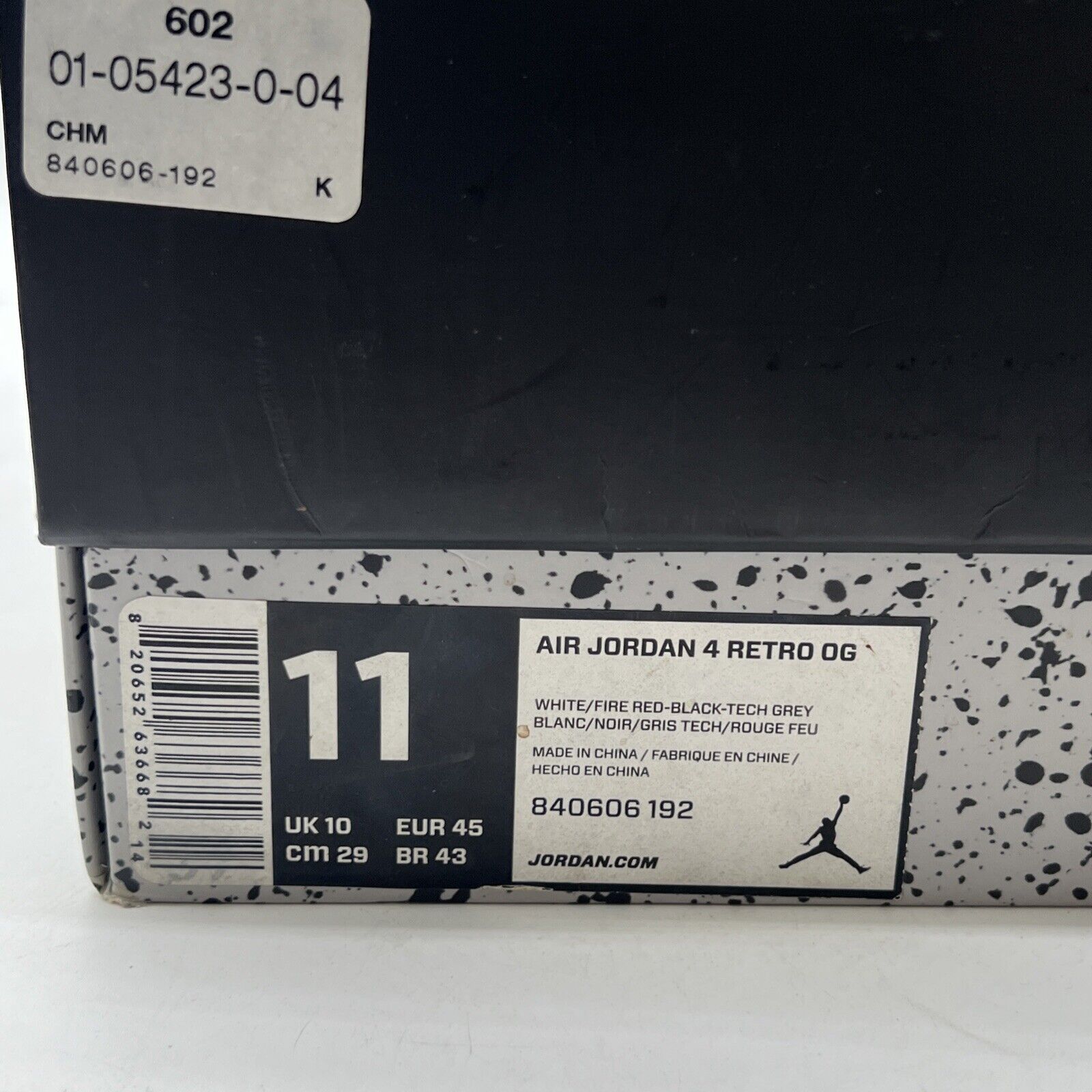 Size 11 - Air Jordan 4 Retro OG Mid White Cement (840606-192)