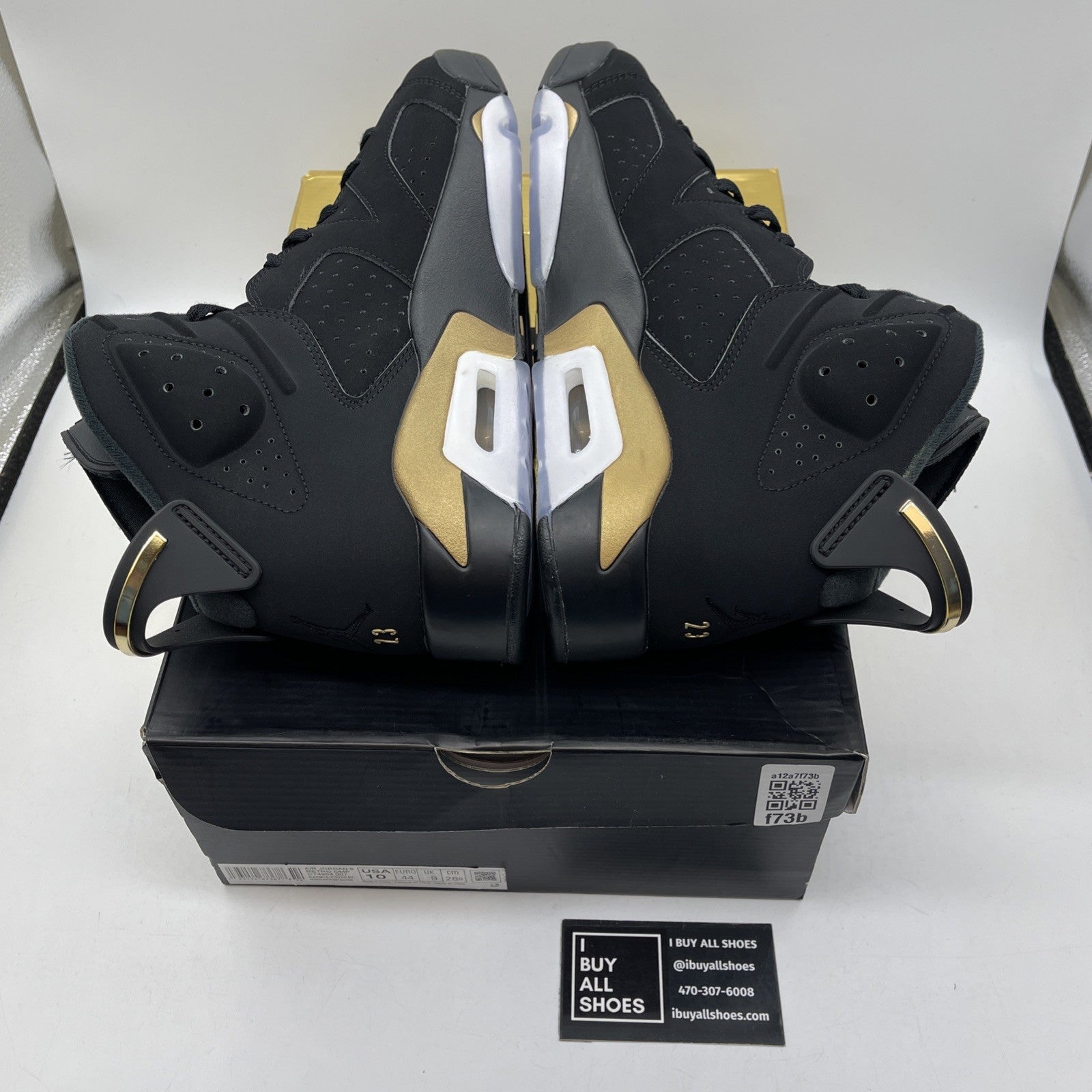 Size 10 - Jordan 6 Retro Defining Moments Black Gold Suede (CT4954-007)