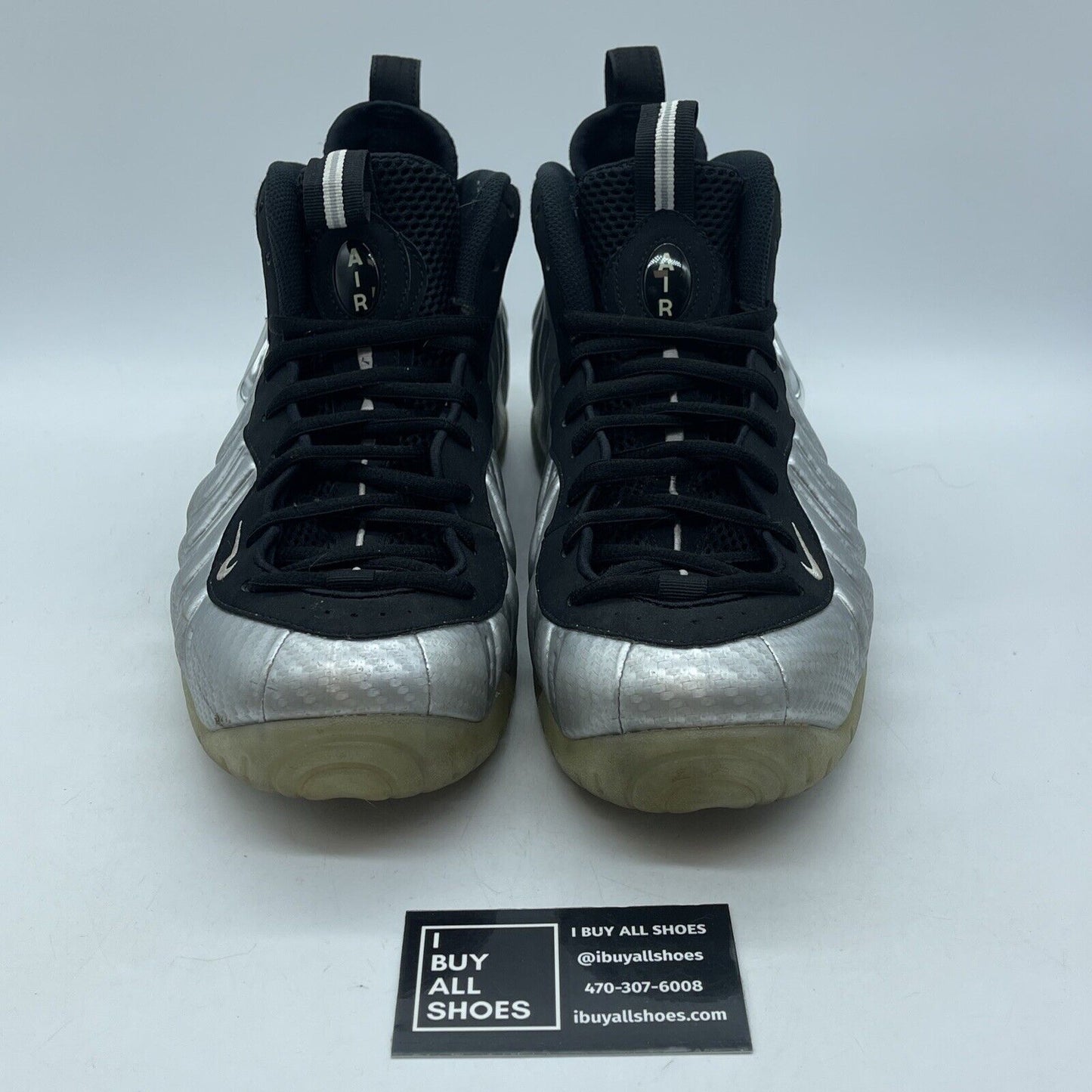 Size 11.5 - Nike Air Foamposite Pro ‘Silver Surfer’ Silver Black (616750-004)