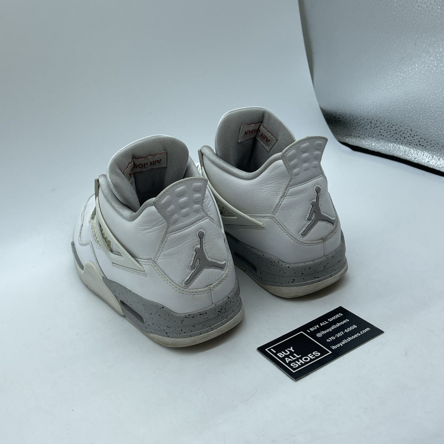 Size 9 - Jordan 4 Retro Mid White Oreo Grey Leather (CT8527-100)