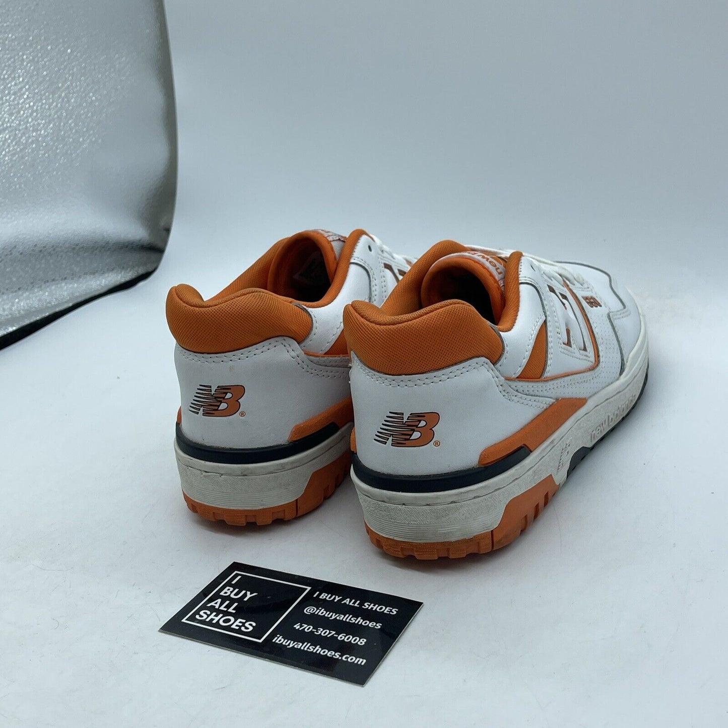 Size 8 - New Balance 550 Varsity Orange White Black Leather (BB550HG1)