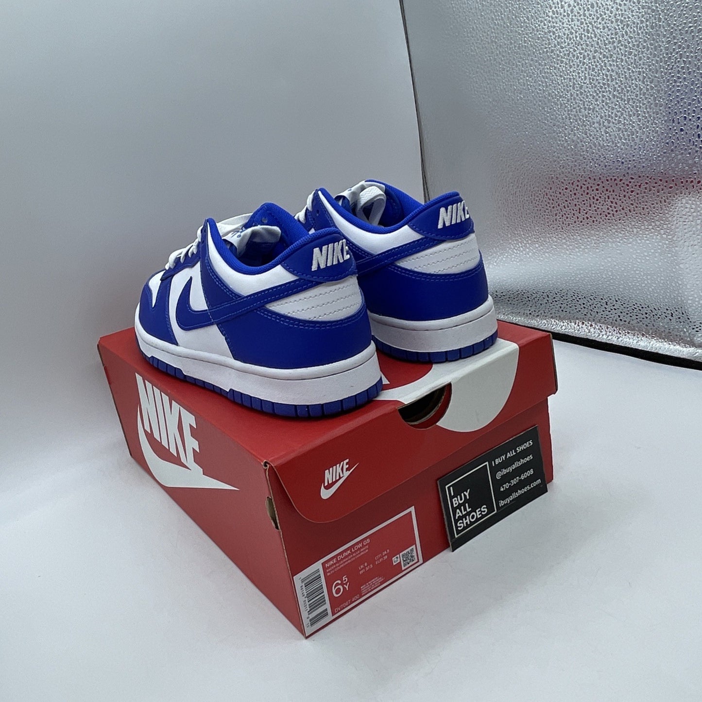 Size 6.5Y - Nike Dunk Low Racer Blue White Leather (DV7067-400)