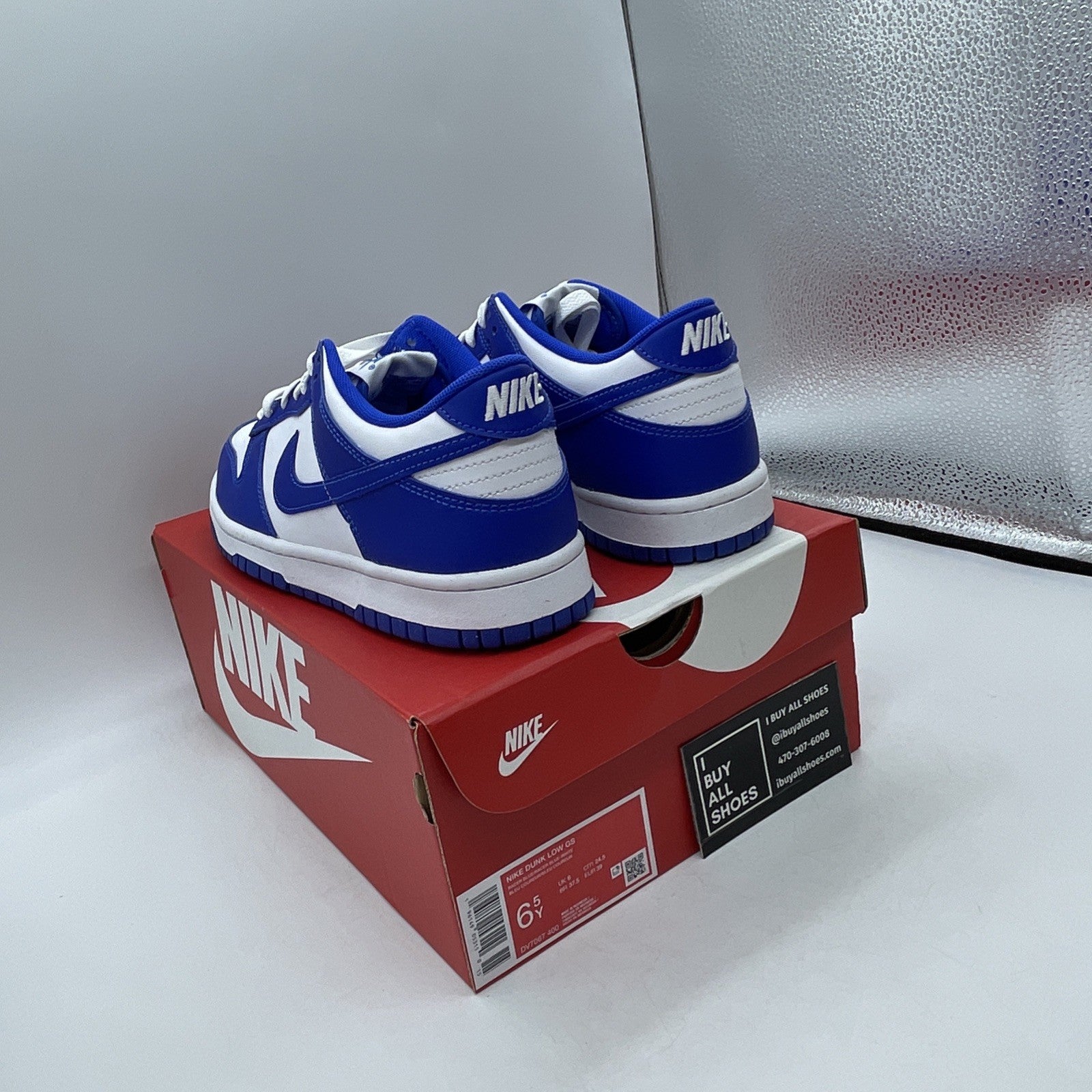 Size 6.5Y - Nike Dunk Low Racer Blue White Leather (DV7067-400)
