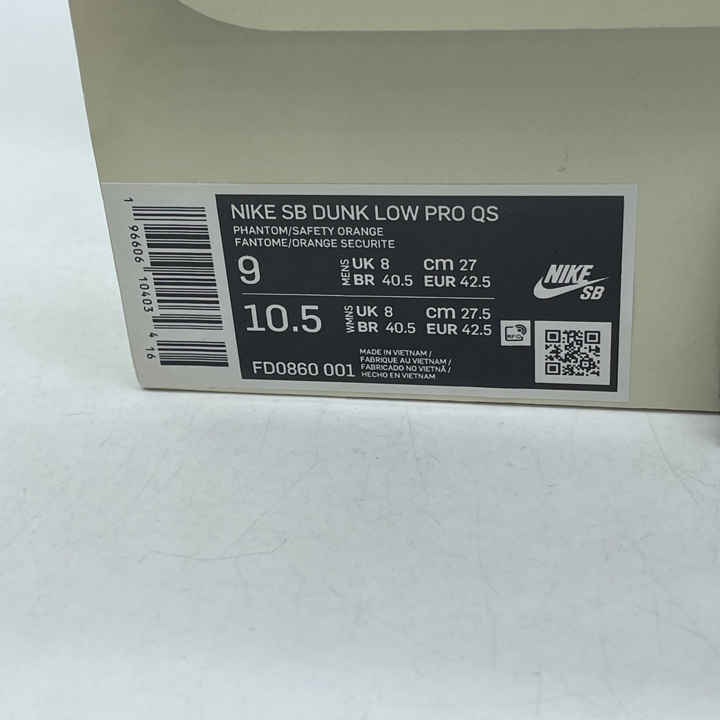 Size 9 - Nike SB Dunk Low x Jarritos White (FD0860-001)