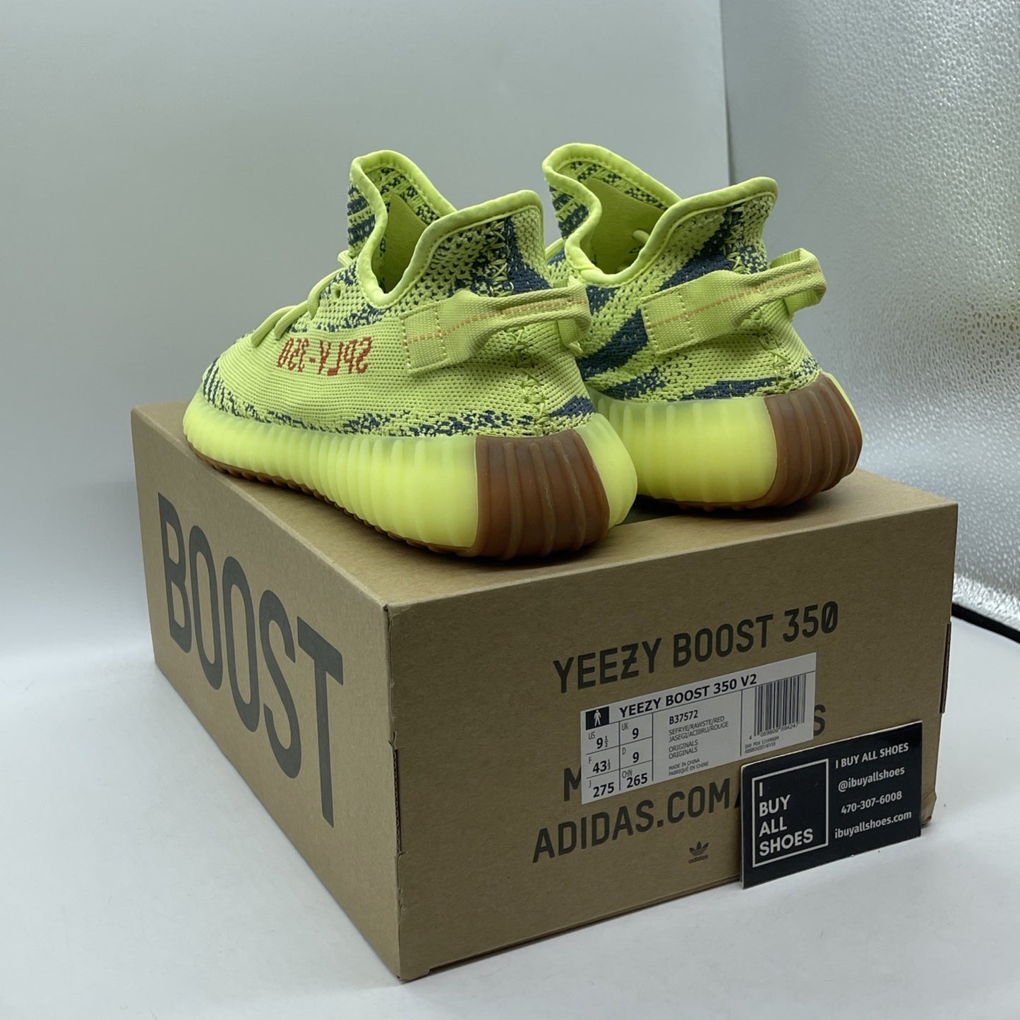 Size 9.5 - adidas Yeezy Boost 350 V2 Low Semi Frozen Yellow Suede (B37572)