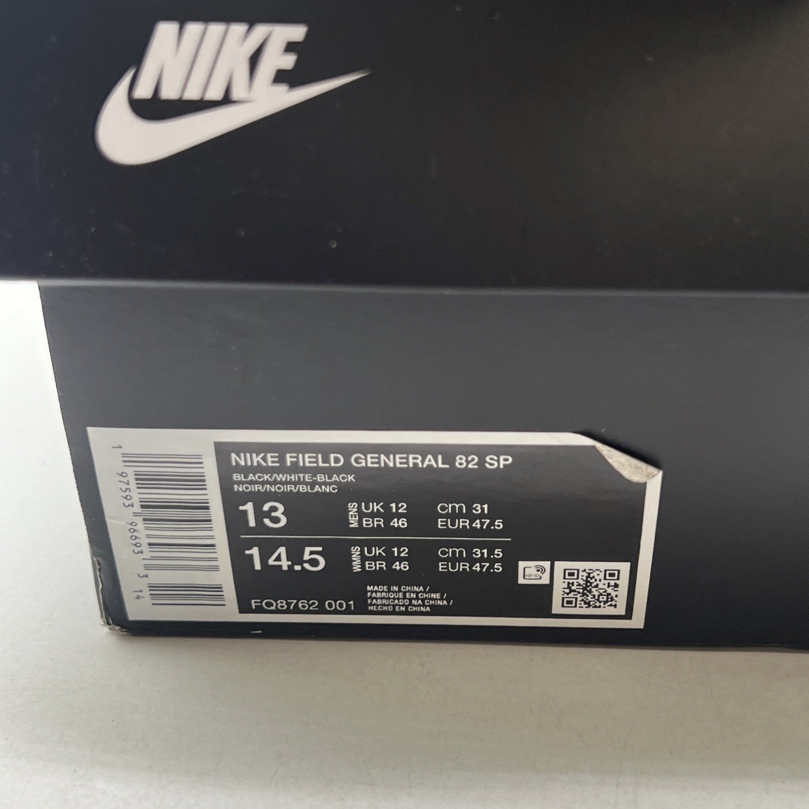 Size 13 - Nike Field General 82 SP Black White (FQ8762-001)