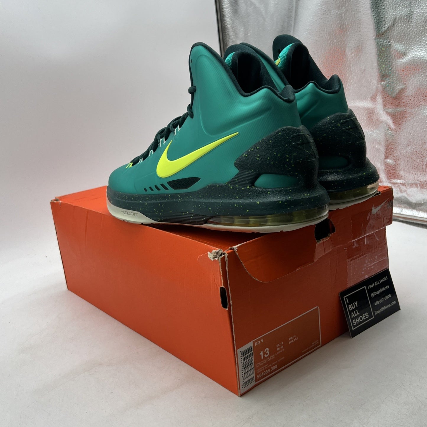 Size 13 - Nike KD 5 Hulk - (554988-300)