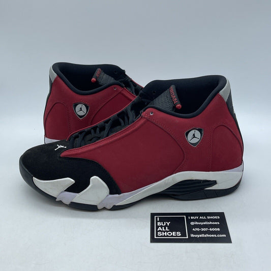 Size 10.5 - Air Jordan 14 Retro Gym Red White Black Suede Leather (487471-006)