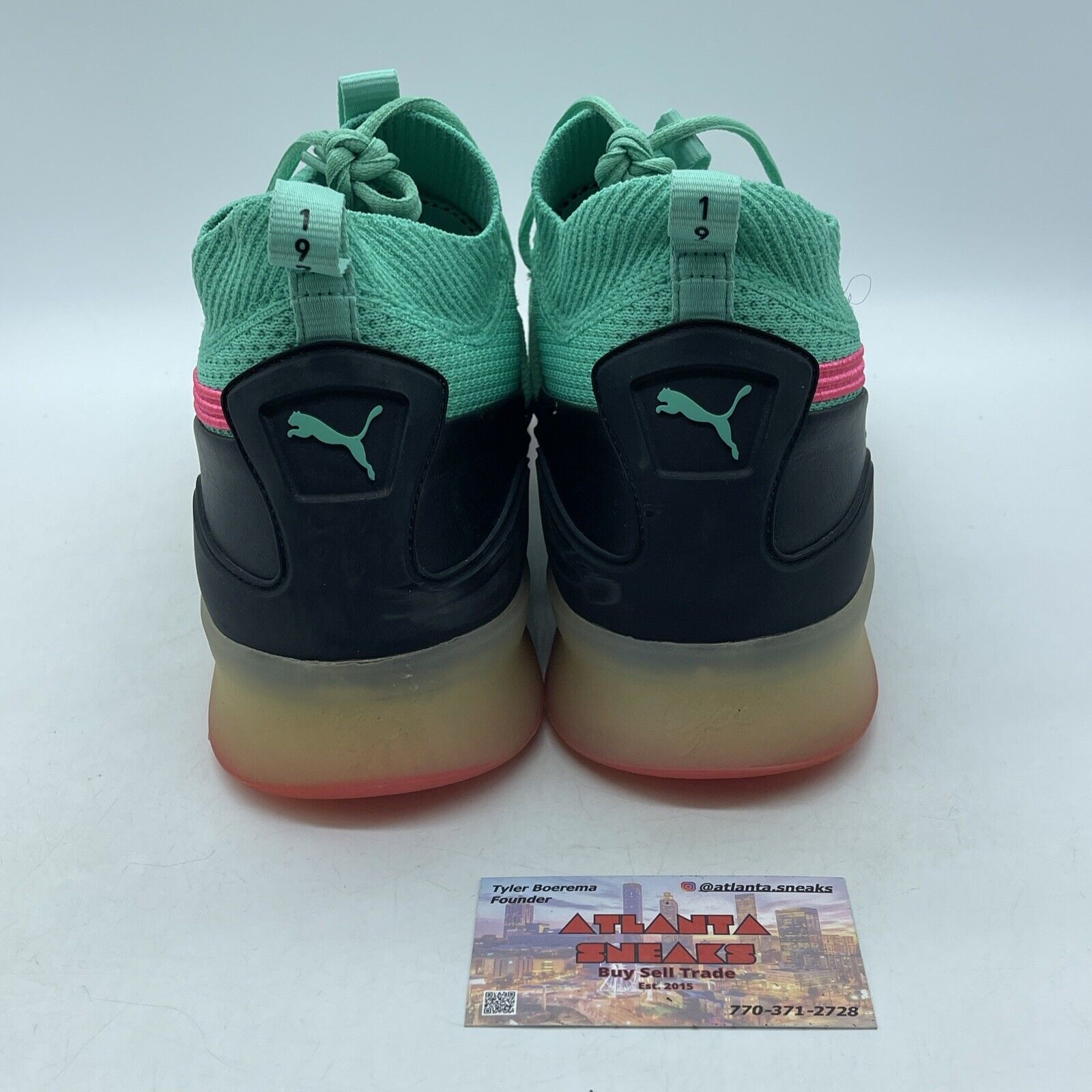 Size 13 - PUMA Clyde Court Ocean Drive Blue Pink black Suede Leather (19171501)