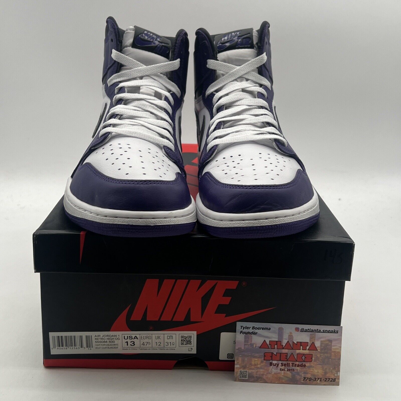 Size 13 - Air Jordan 1 Retro OG High Court Purple 2.0 (555088-500)