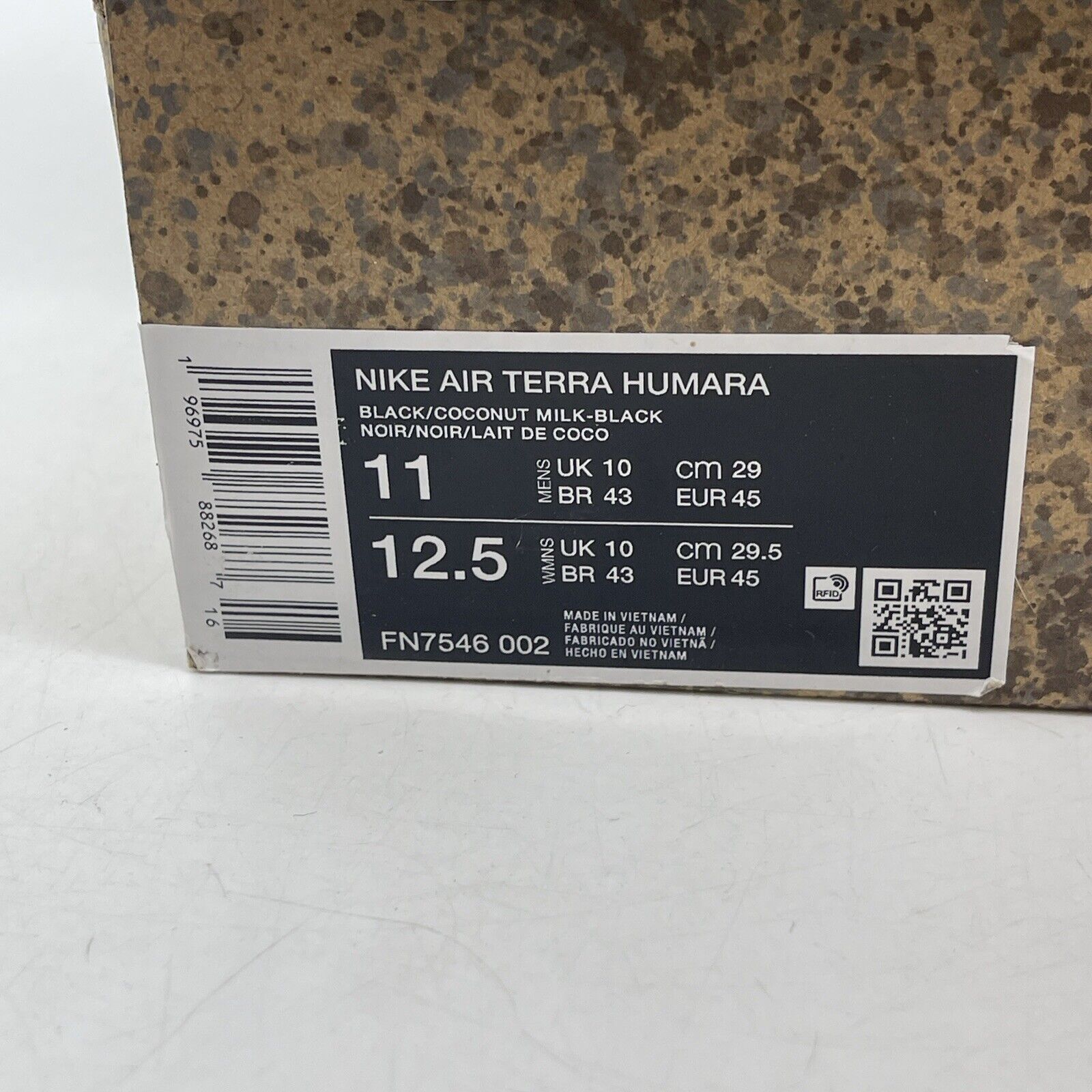 Size 11 - Nike Undefeated x Air Terra Humara Black White Suede (FN7546-002)