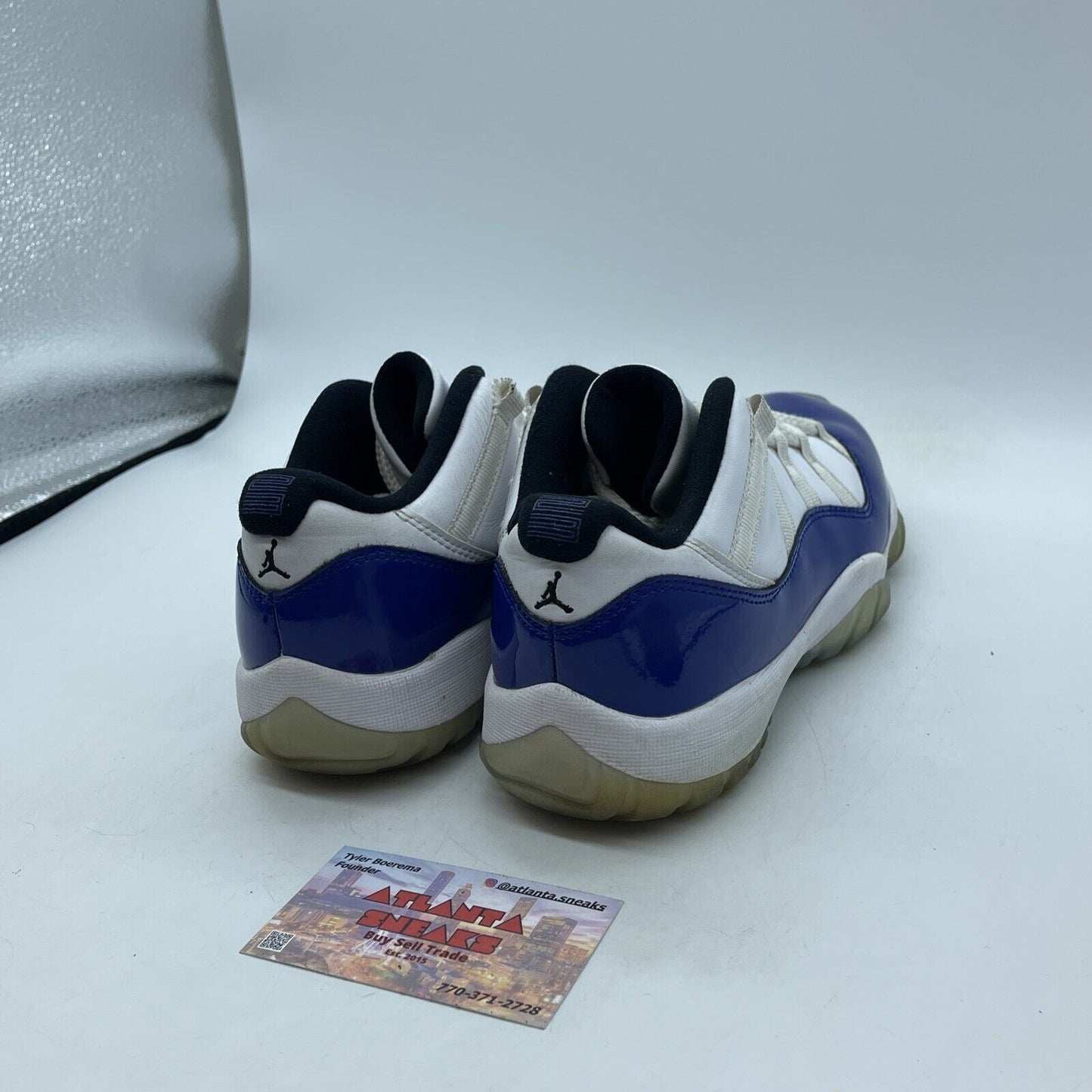 Size 8W - Air Jordan 11 Retro Low Concord Sketch Blue White Leather (AH7860-100)