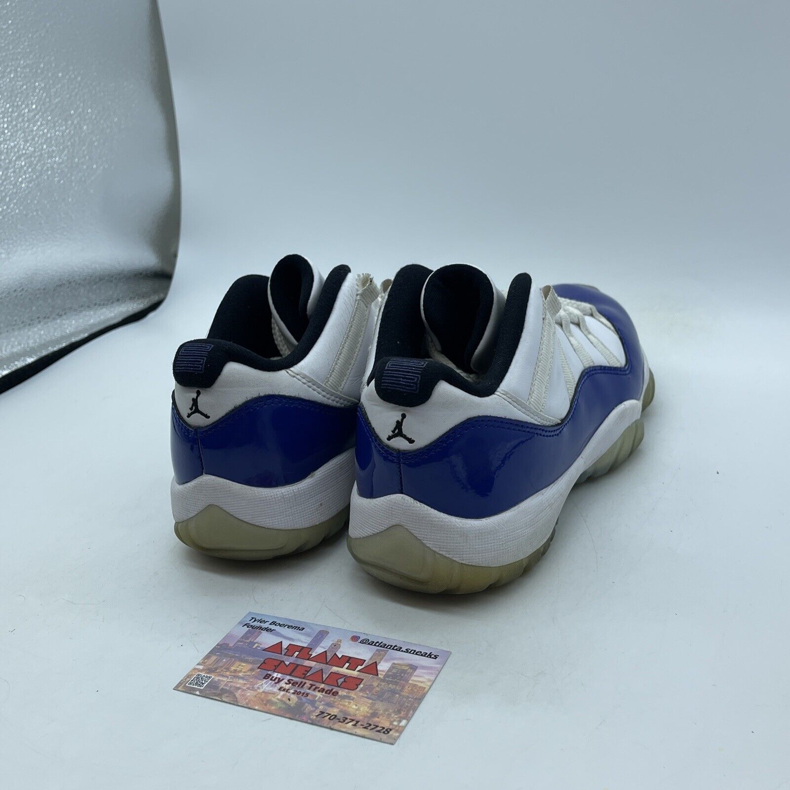 Size 8W - Air Jordan 11 Retro Low Concord Sketch Blue White Leather (AH7860-100)