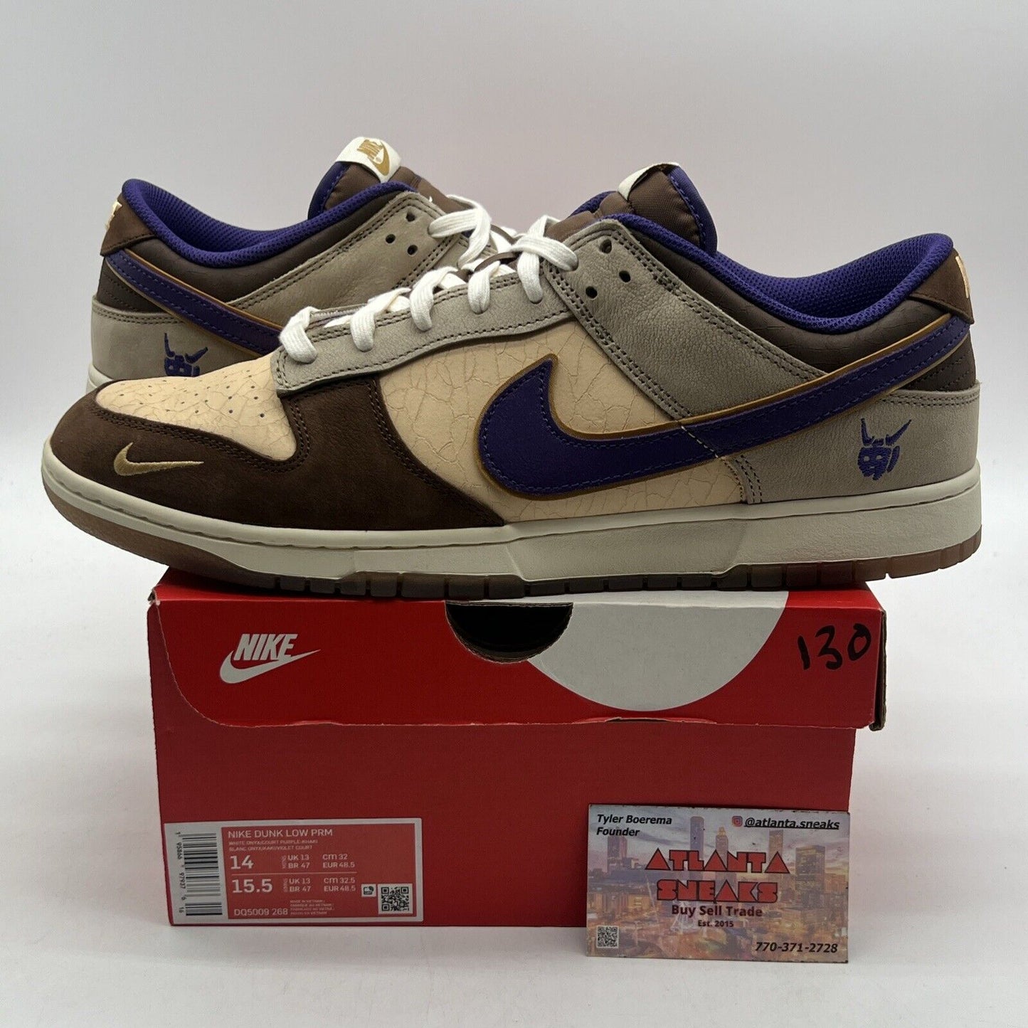 Size 14 - Nike Dunk Low Premium Setsubun Brown Tan Leather Suede (DD5009-268)