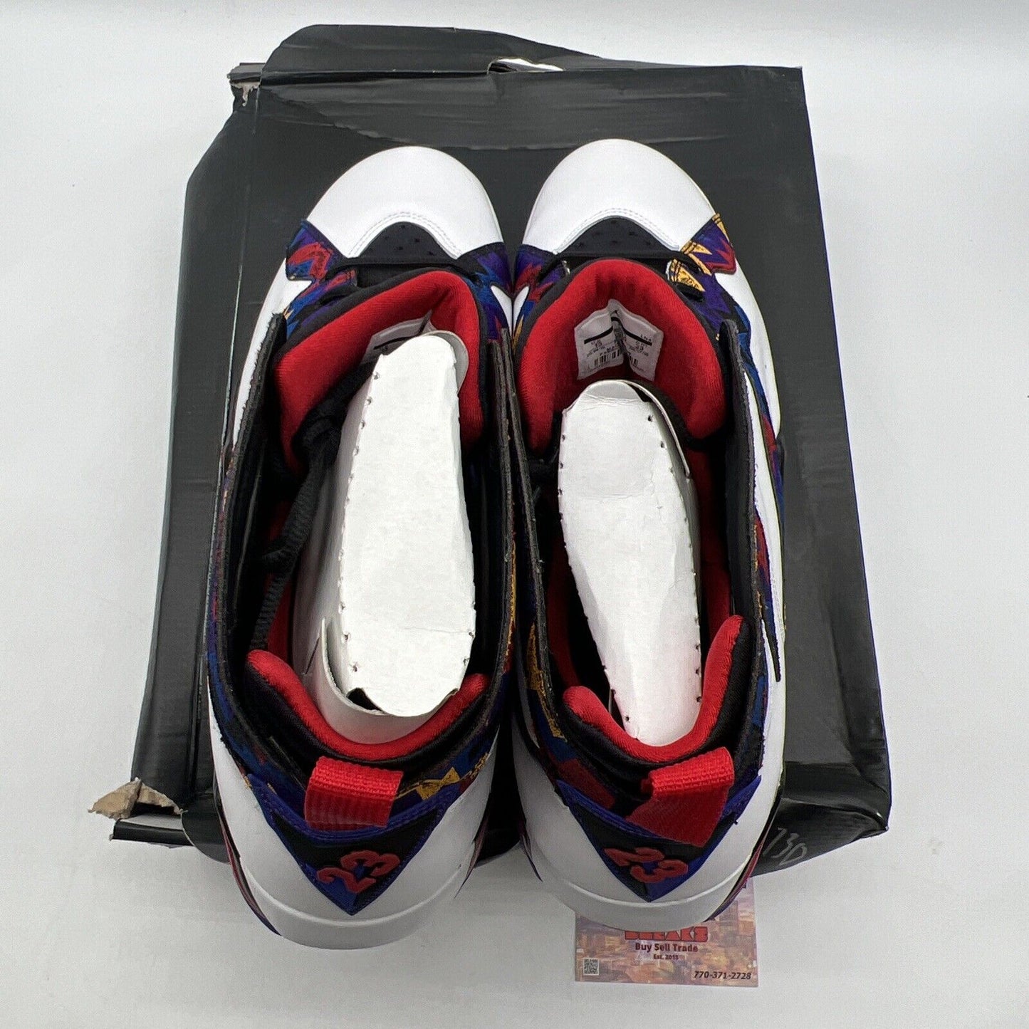 Size 15 - Air Jordan 7 Retro Sweater Purple Red White Yellow (304775-142)
