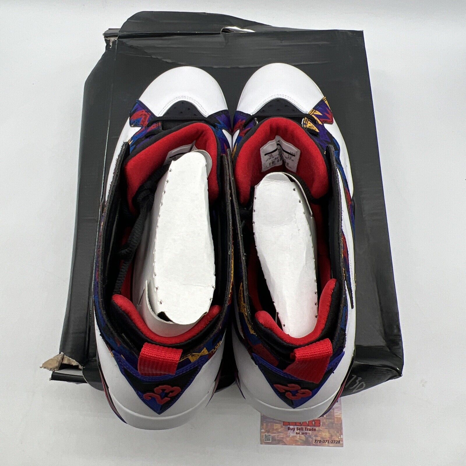 Size 15 - Air Jordan 7 Retro Sweater Purple Red White Yellow (304775-142)