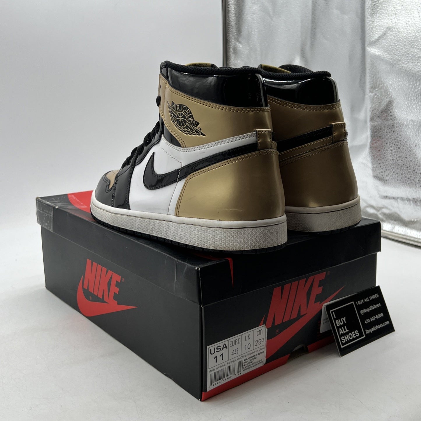 Size 11 - Air Jordan 1 Retro OG NRG High Gold Toe (861427-007)