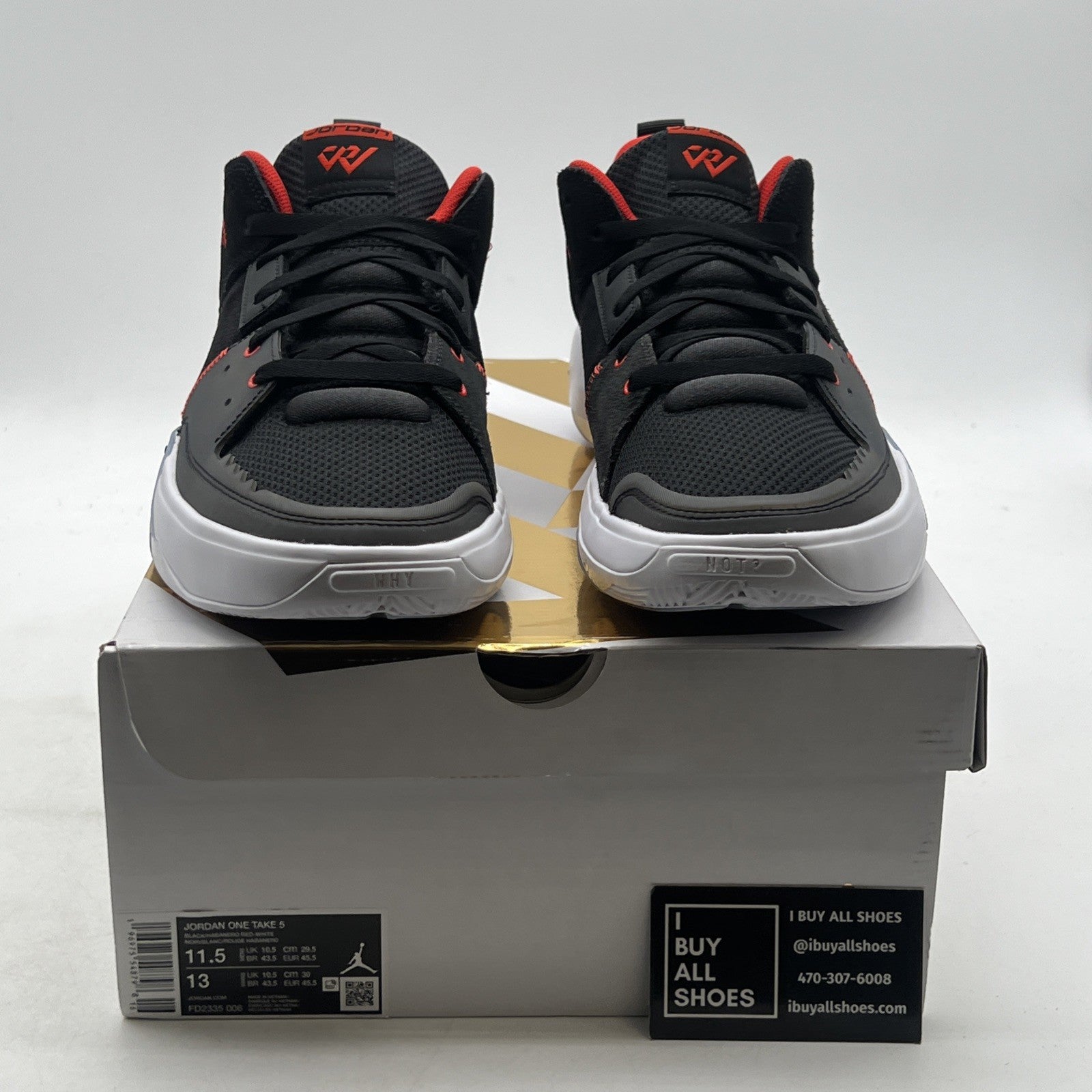 Size 11.5 - Jordan One Take 5 Black Habanero Red (FD2335-006)