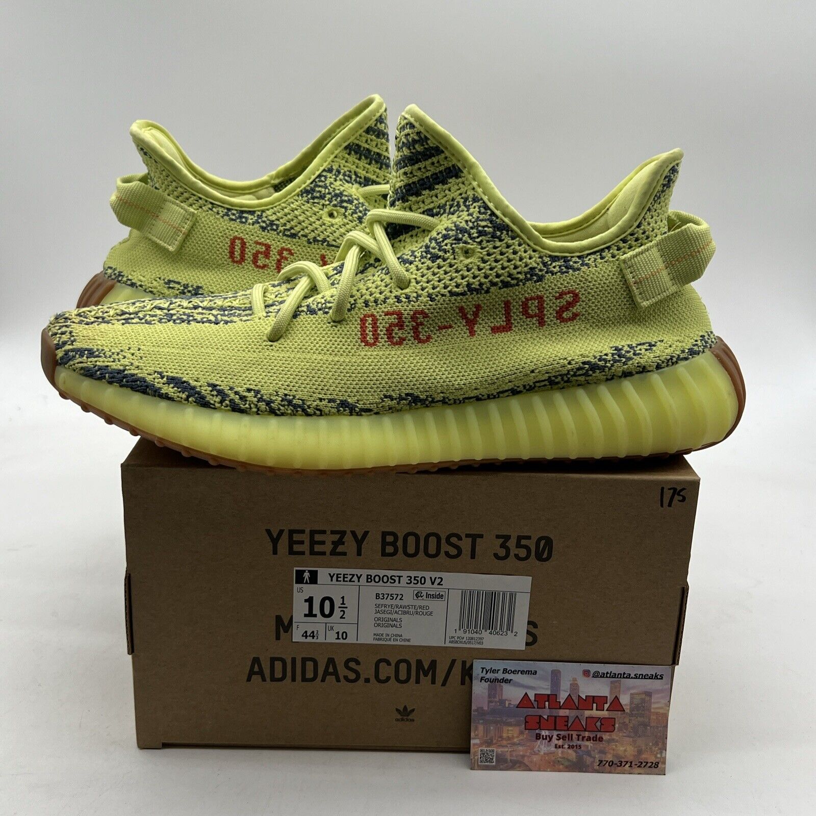 Size 10.5 - adidas Yeezy Boost 350 V2 Low Semi Frozen Yellow (B37572)