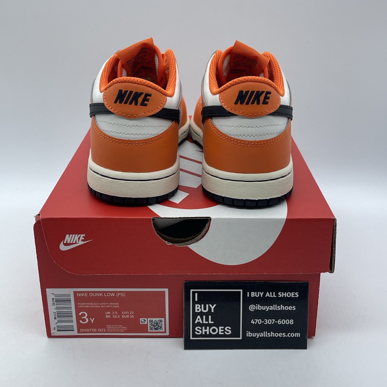 Size 3Y (PS) - Nike Dunk Low Halloween  Orange White Black (DH9756-003)