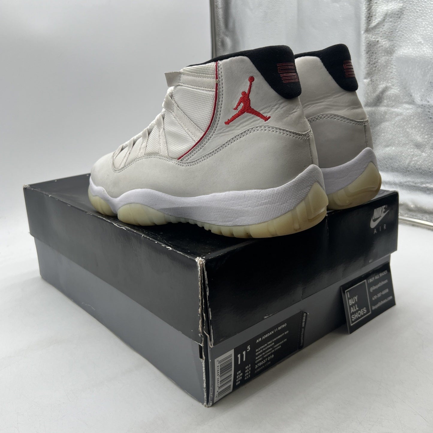 Size 11.5 - Air Jordan 11 Retro Platinum Tint (378037-016)