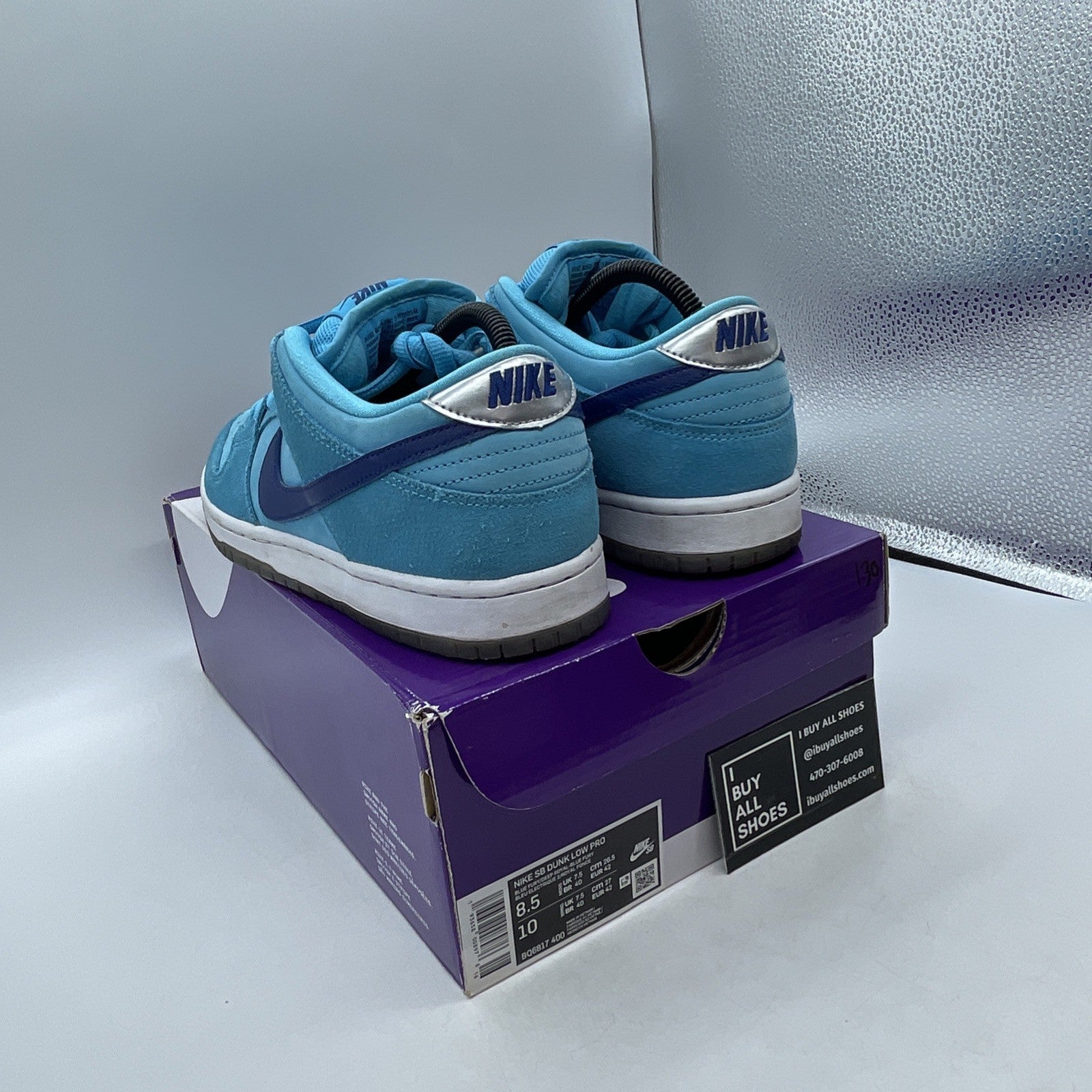Size 8.5 - Nike Dunk SB Low Blue Fury (BQ6817-400)