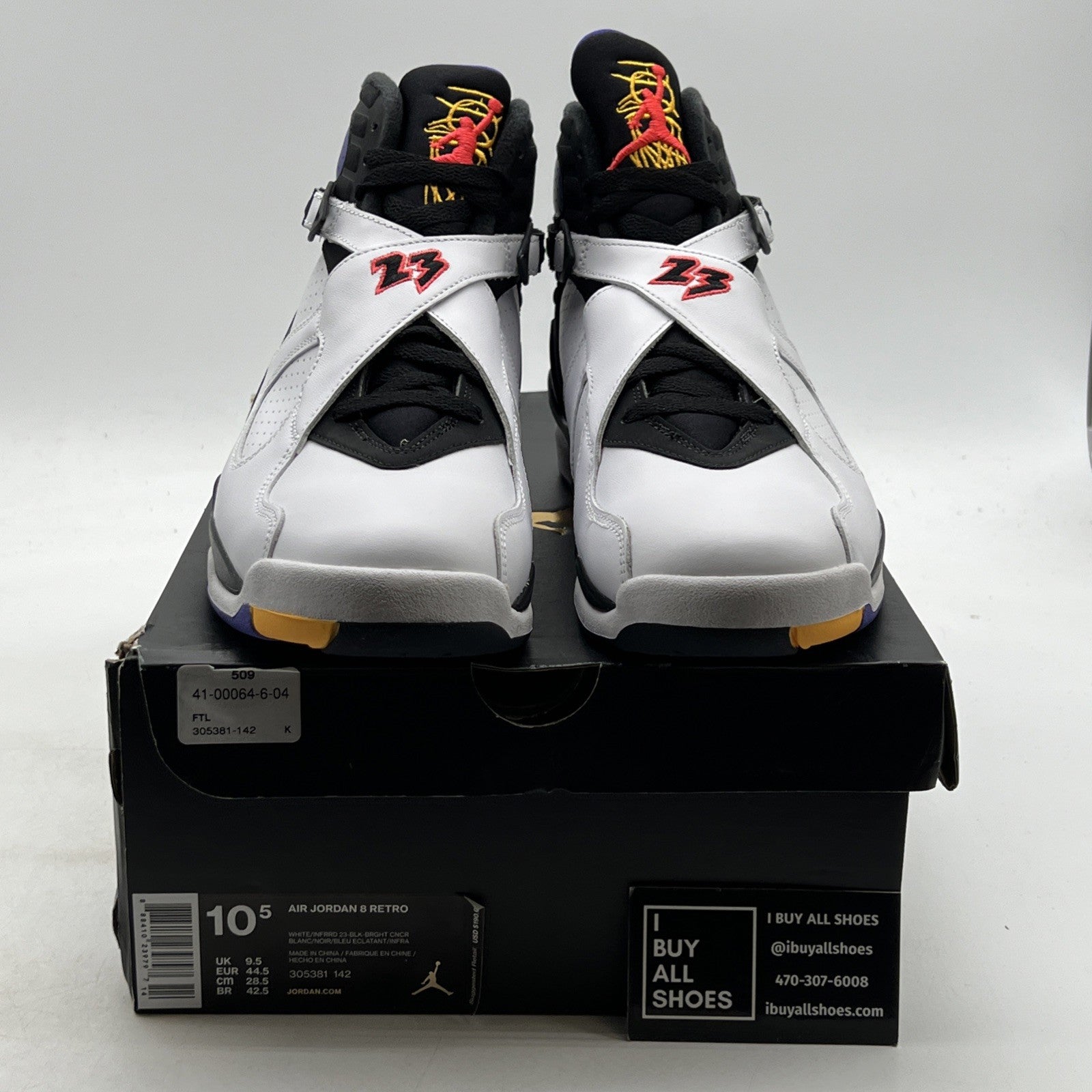 Size 10.5 - Air Jordan 8 Three-Peat (305381-142)