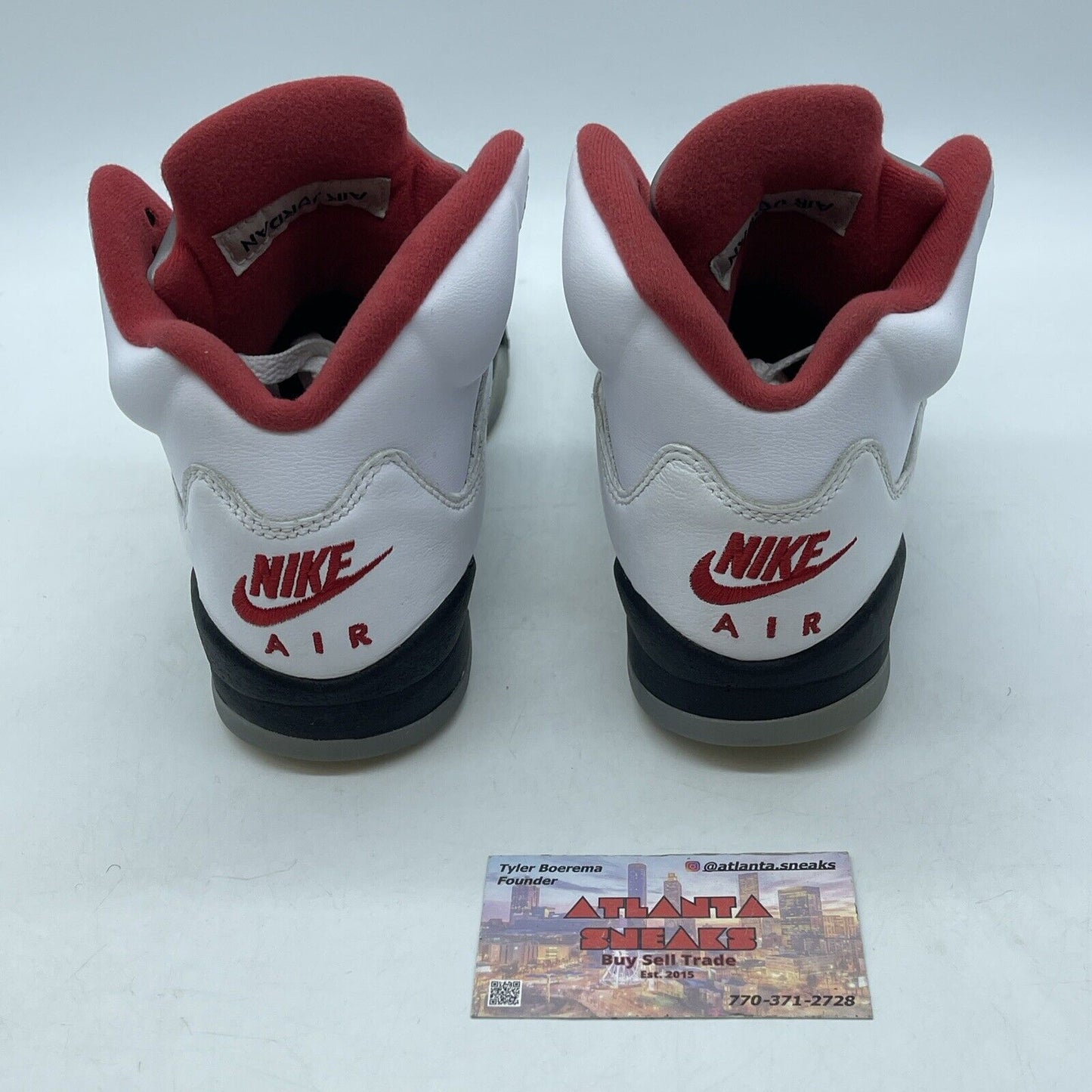 Size 6Y - Jordan 5 Retro Mid Fire Red White Black Leather (440888-102)