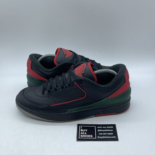 Size 9.5 - Air Jordan 2 Retro Low Christmas Black Leather (DV9956-006)