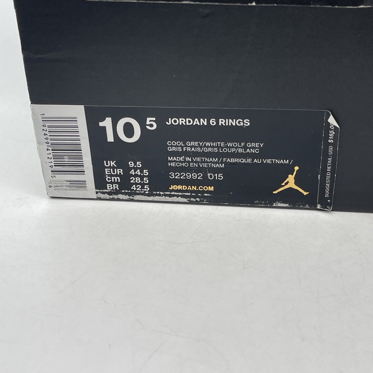 Size 10.5 - Air Jordan 6 Rings Cool Grey (322992-015)