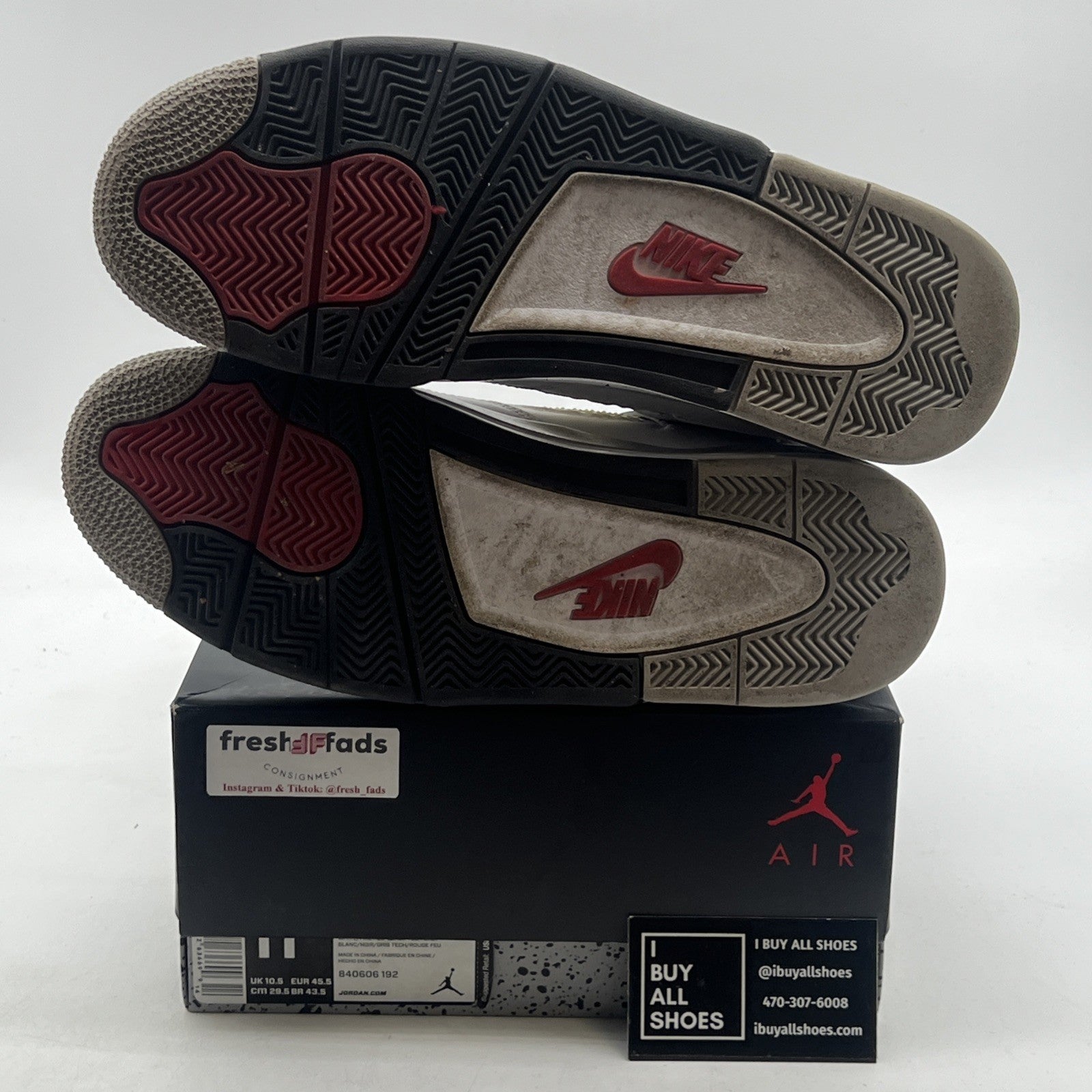 Size 11.5 - Air Jordan 4 Retro OG Mid White Cement (840606-192)