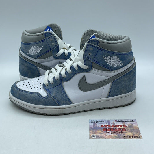 Size 8.5 - Jordan 1 Retro OG High Hyper Royal Blue Grey Suede (555088-402)