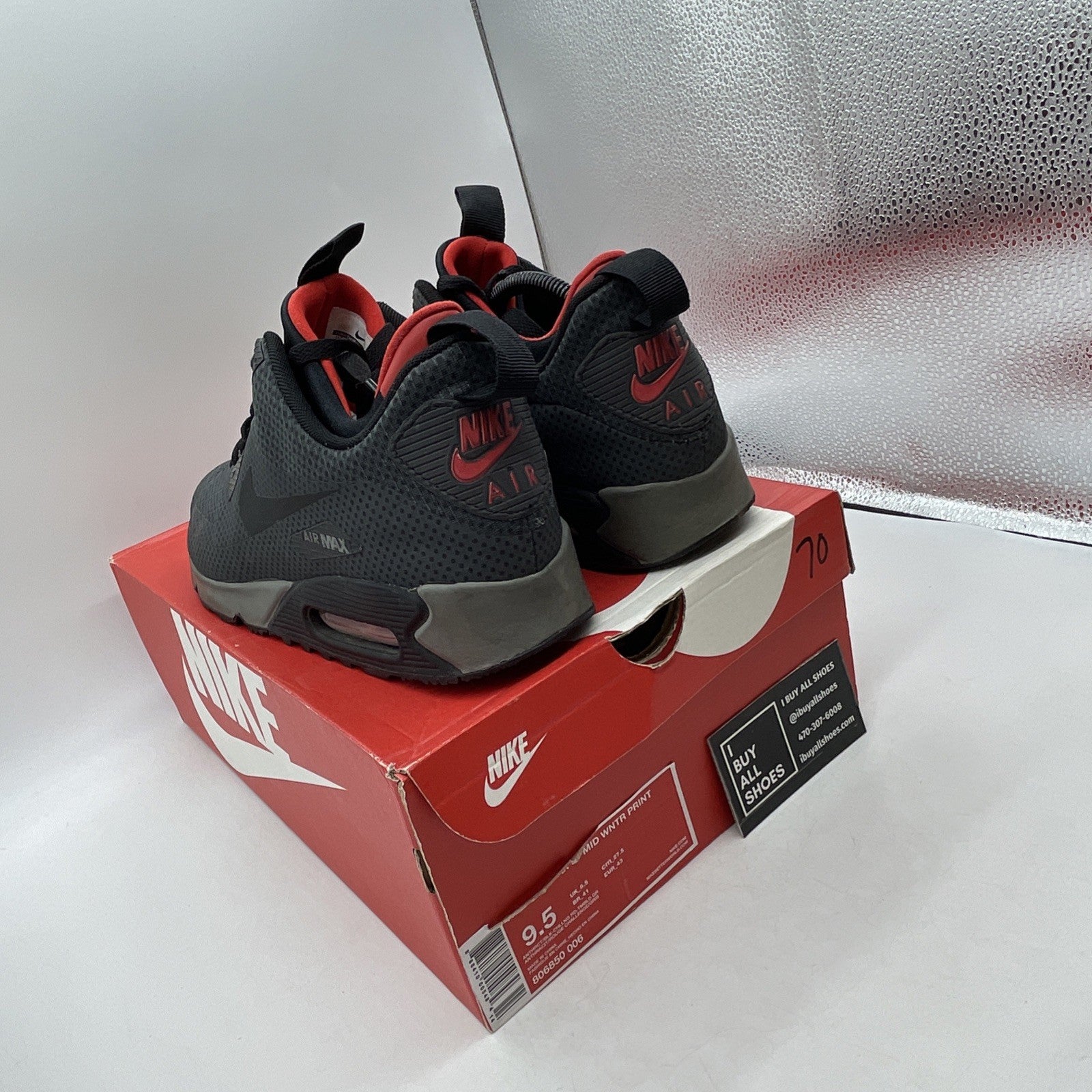 Size 9.5 - Nike Air Max 90 Winter Mid Anthracite (806850-006)