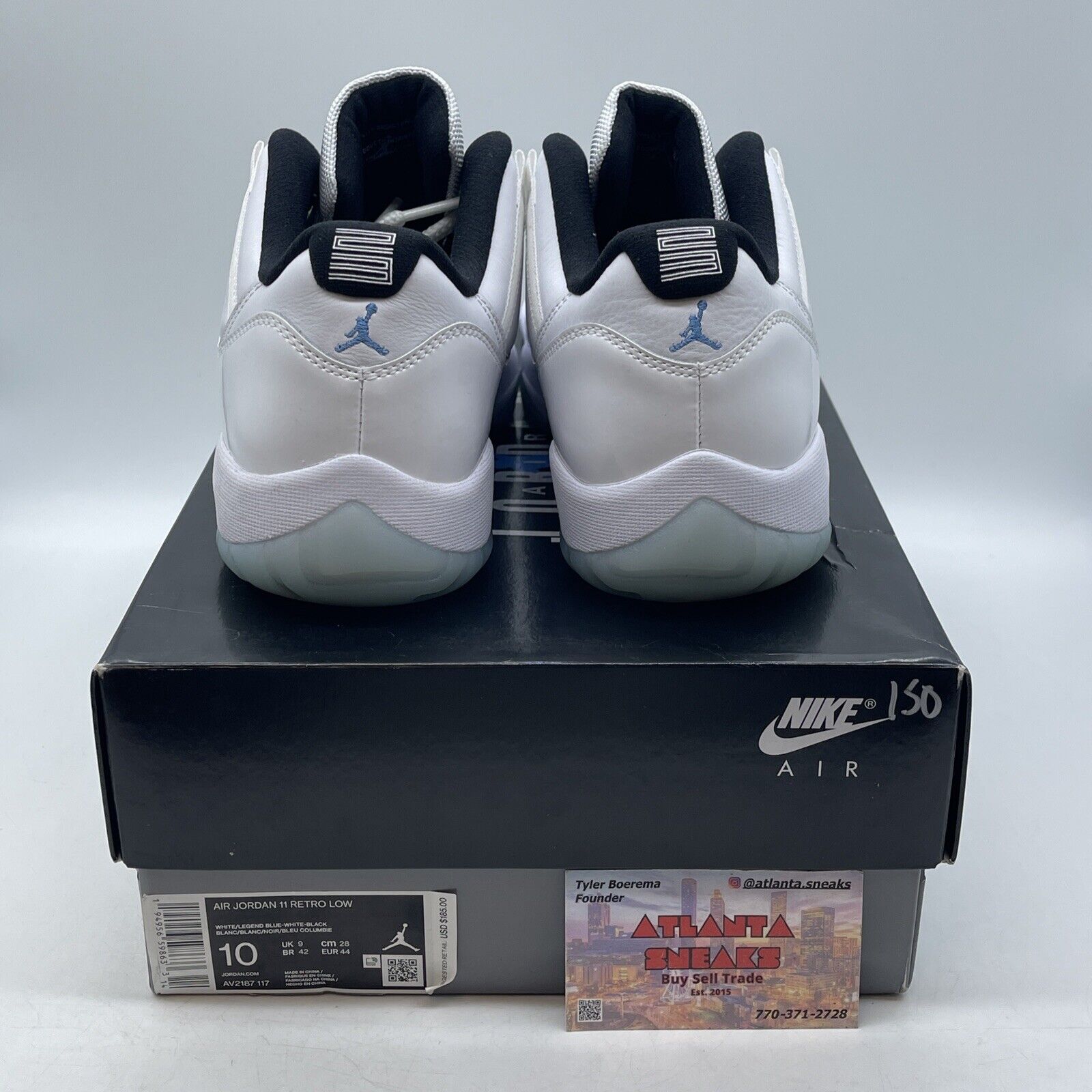 Size 10 - Jordan 11 Retro Low Legend Blue White Black Leather (AV2187-117)