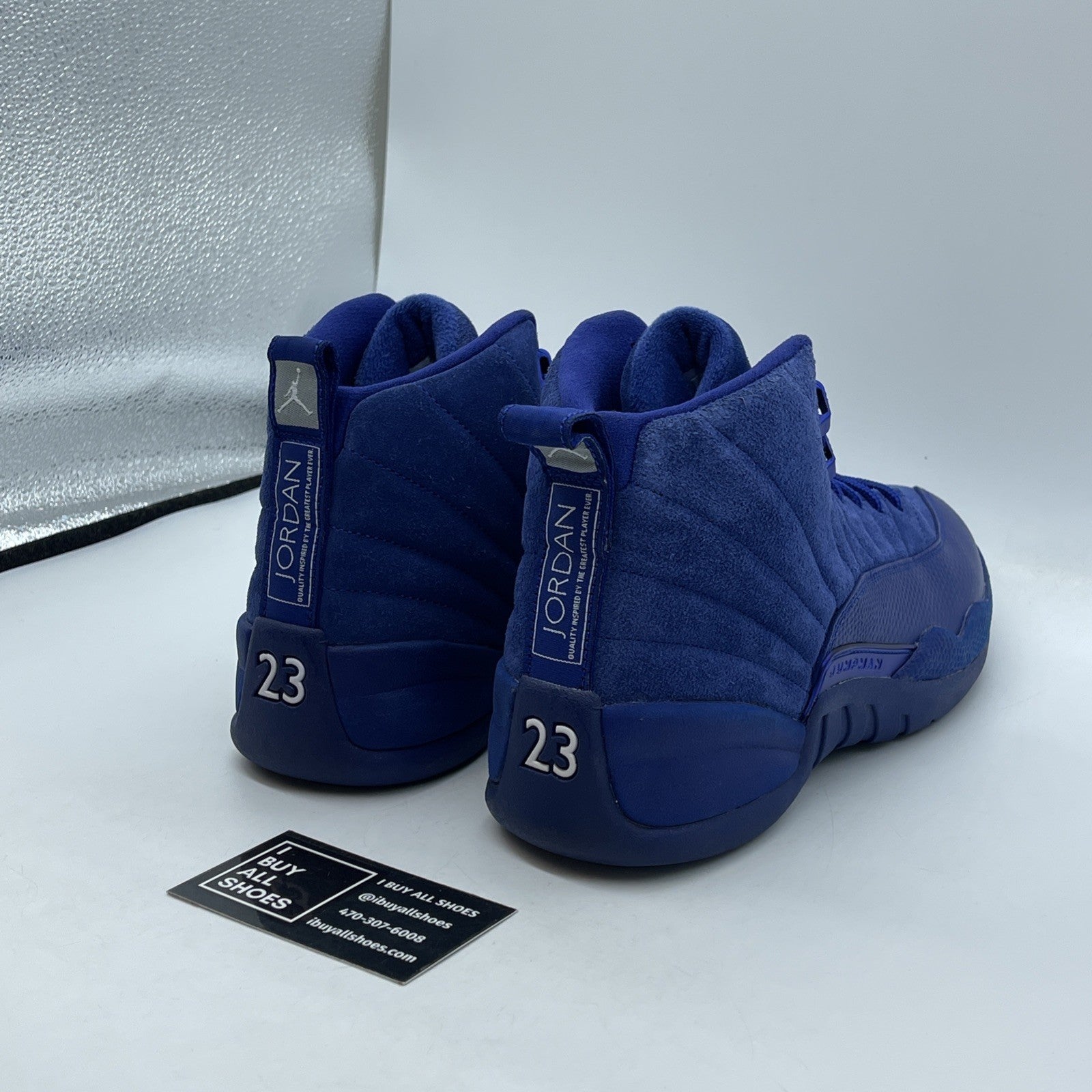Size 9 - Air Jordan 12 Retro Deep Royal Suede Leather (130690-400)