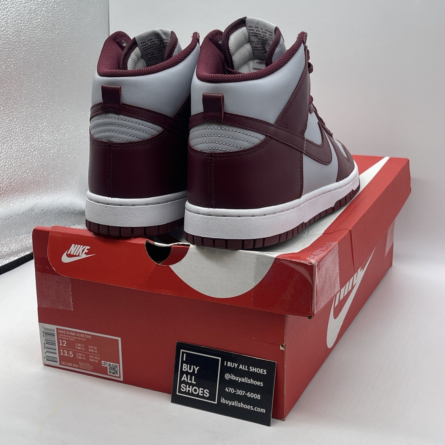 Size 12 - Nike Dunk High Dark Beetroot Grey Purple Leather (DD1399-600)