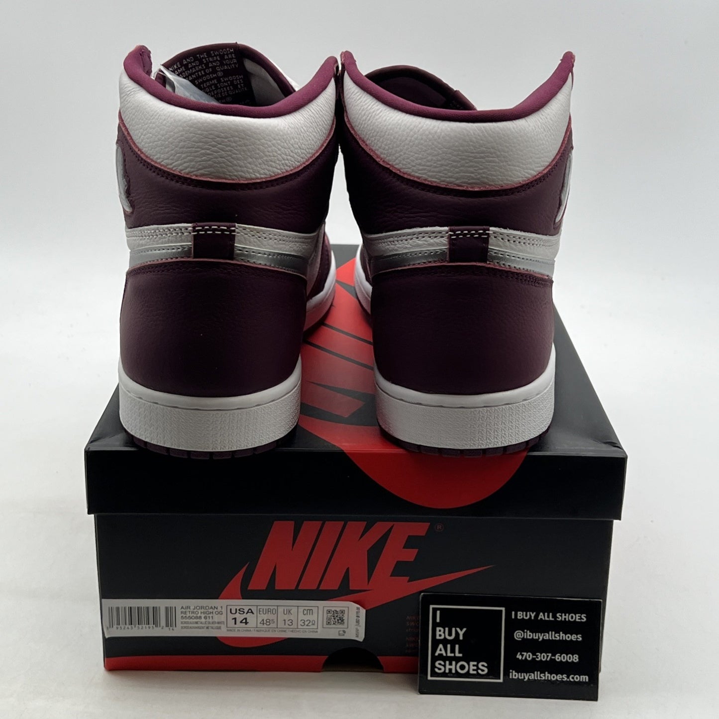 Size 14 - Air Jordan 1 Retro High OG Bordeaux (555088-611)