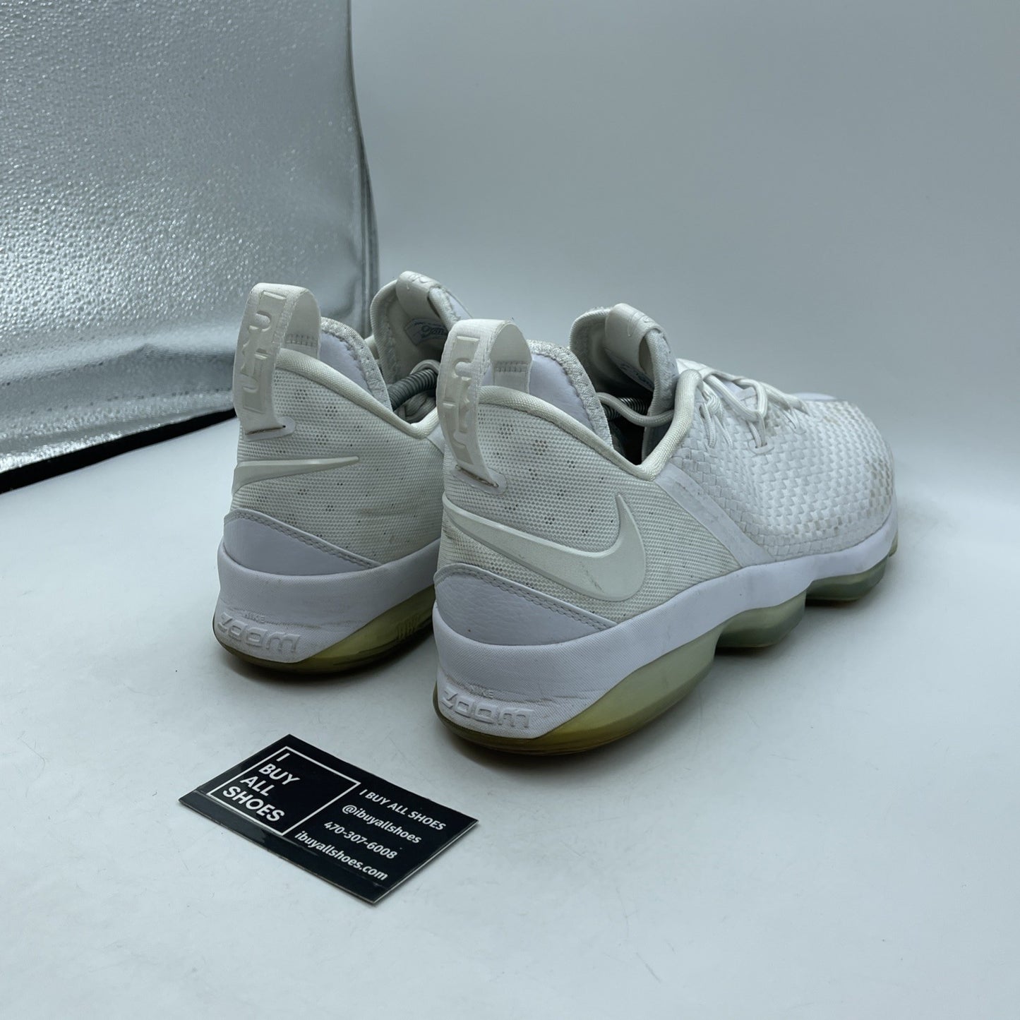 Size 13 - Nike LeBron 14 Low Ice Suede Leather (878636-101)