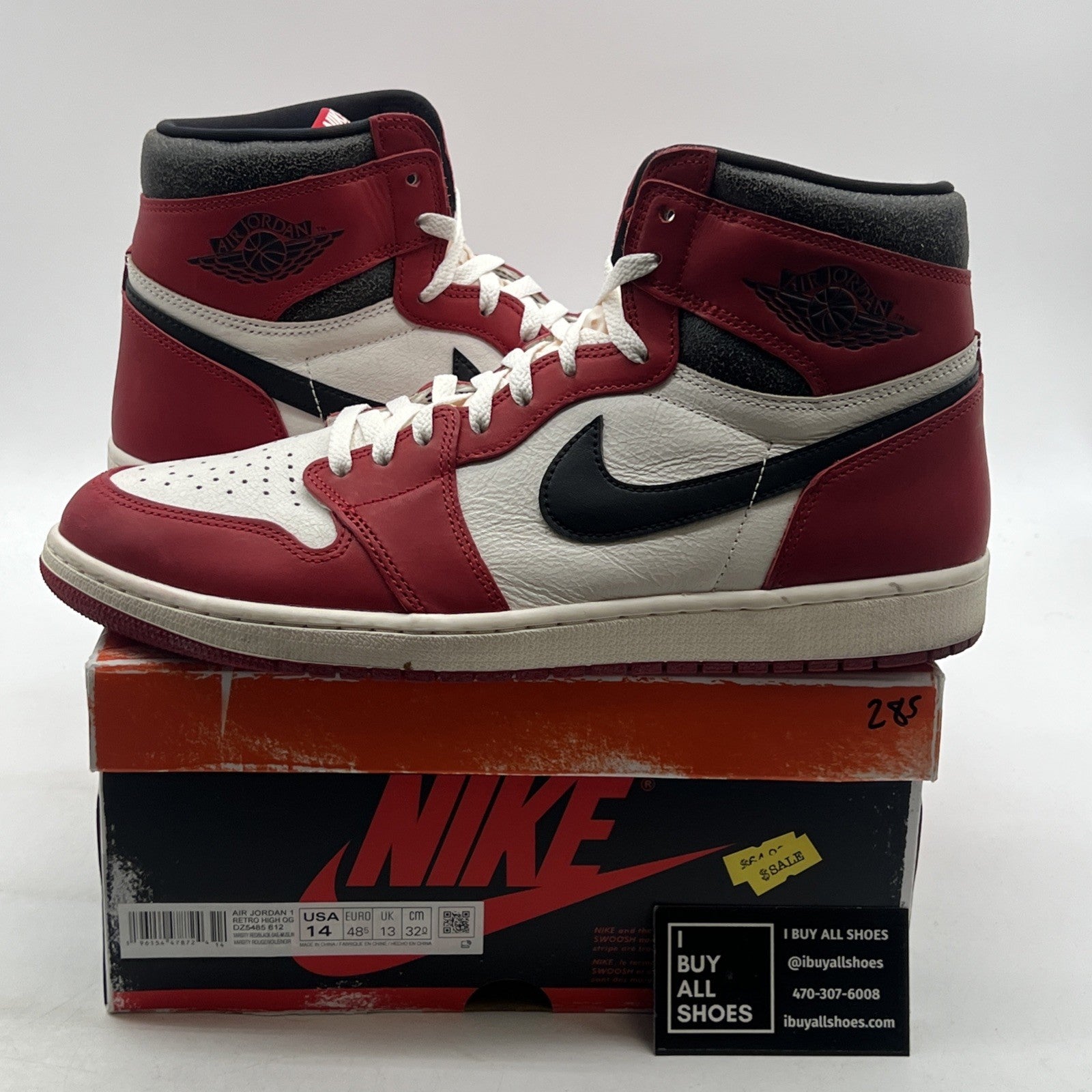Size 14 -Air Jordan 1 Retro High OG Chicago Reimagined Lost & Found (DZ5485-612)
