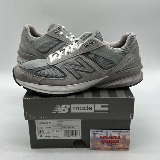 Size 9.5 - New Balance 990v5 Made in USA Low Castlerock suede Leather. Reflect