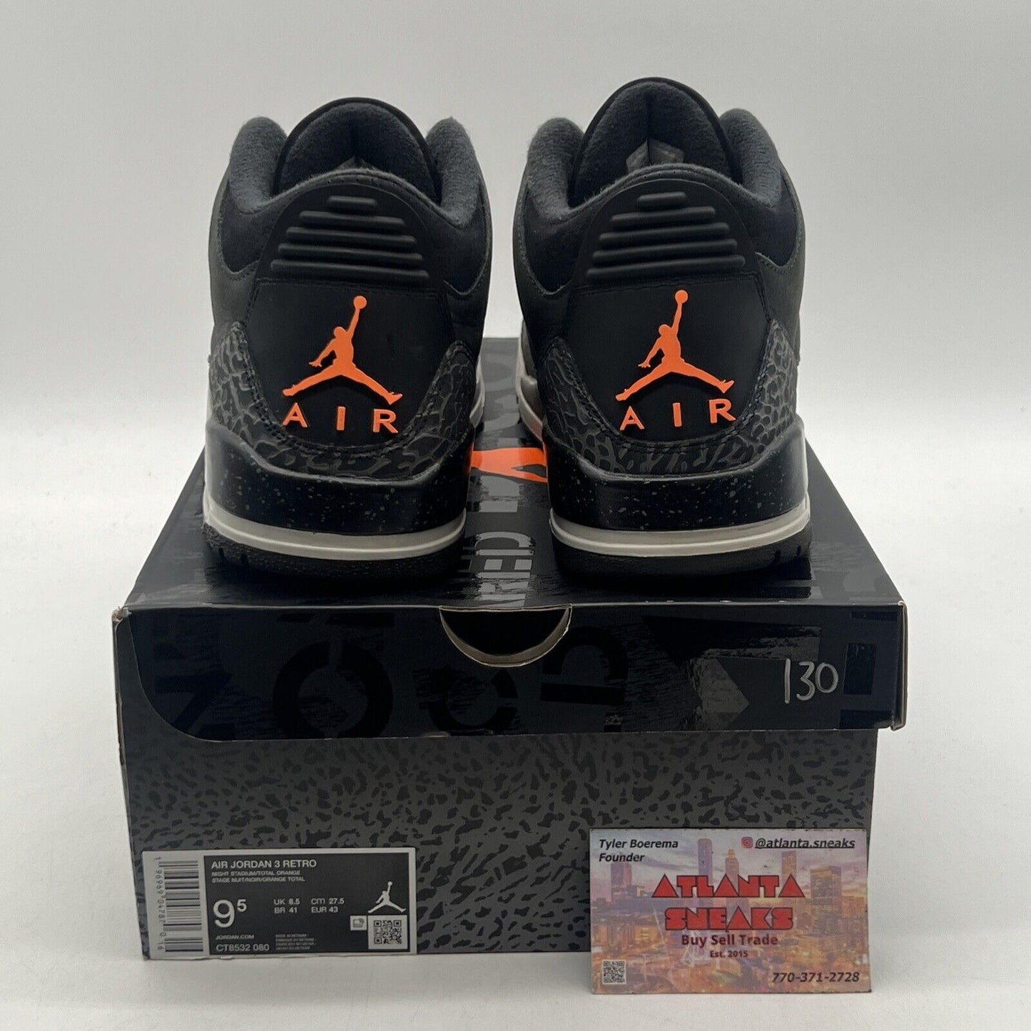 Size 9.5 - Jordan 3 Retro 2023 Mid Fear Grey Orange (CT8532-080)