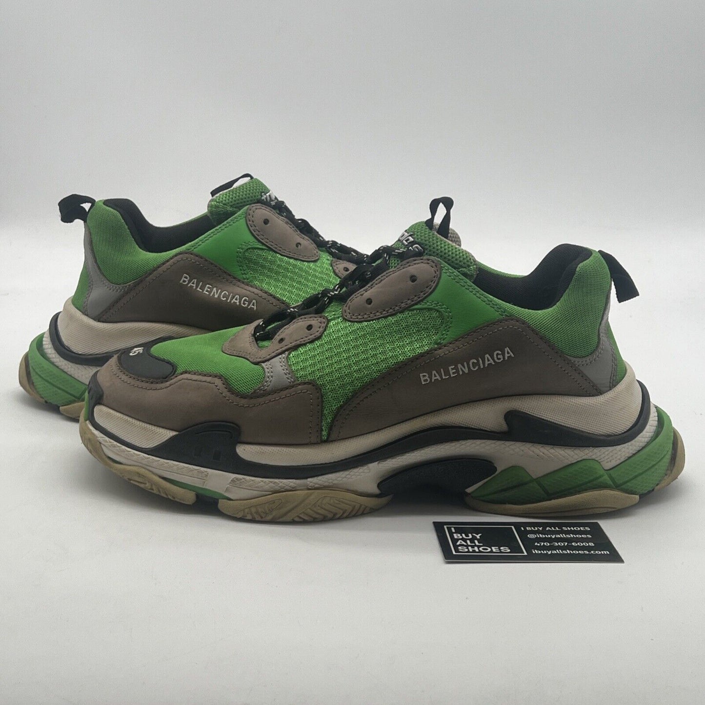 Size 12 - BALENCIAGA Low Cut Sneakers GRN 536737