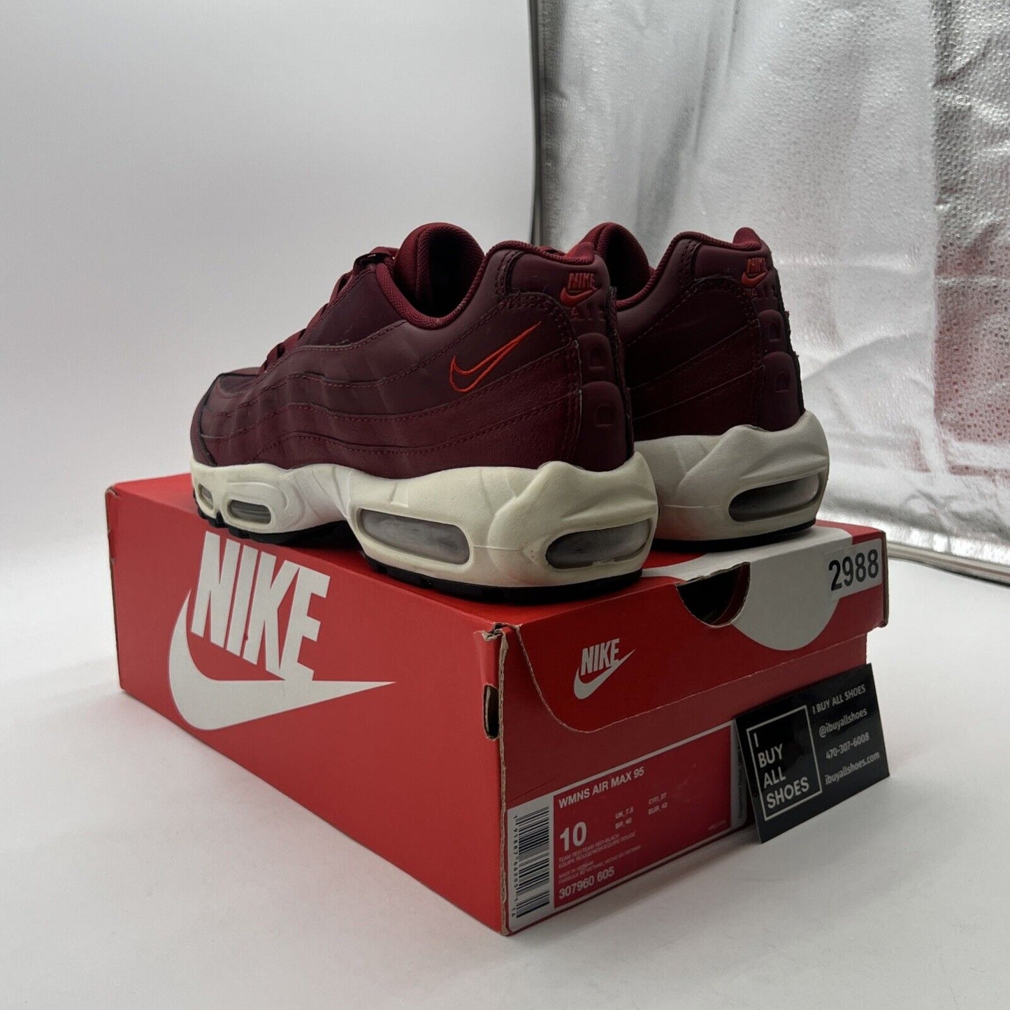 Size 10 - Nike Air Max 95 Team Red W (307960-605)