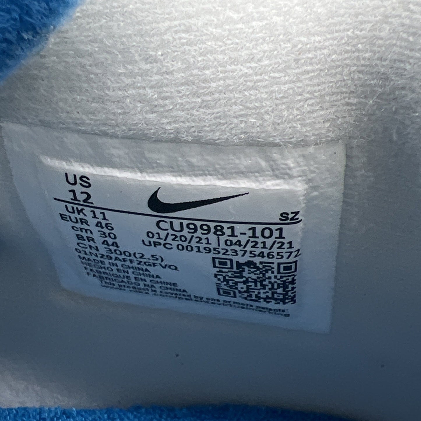 Size 12 - Air Jordan 4 Golf Military Blue (CU9981-101)