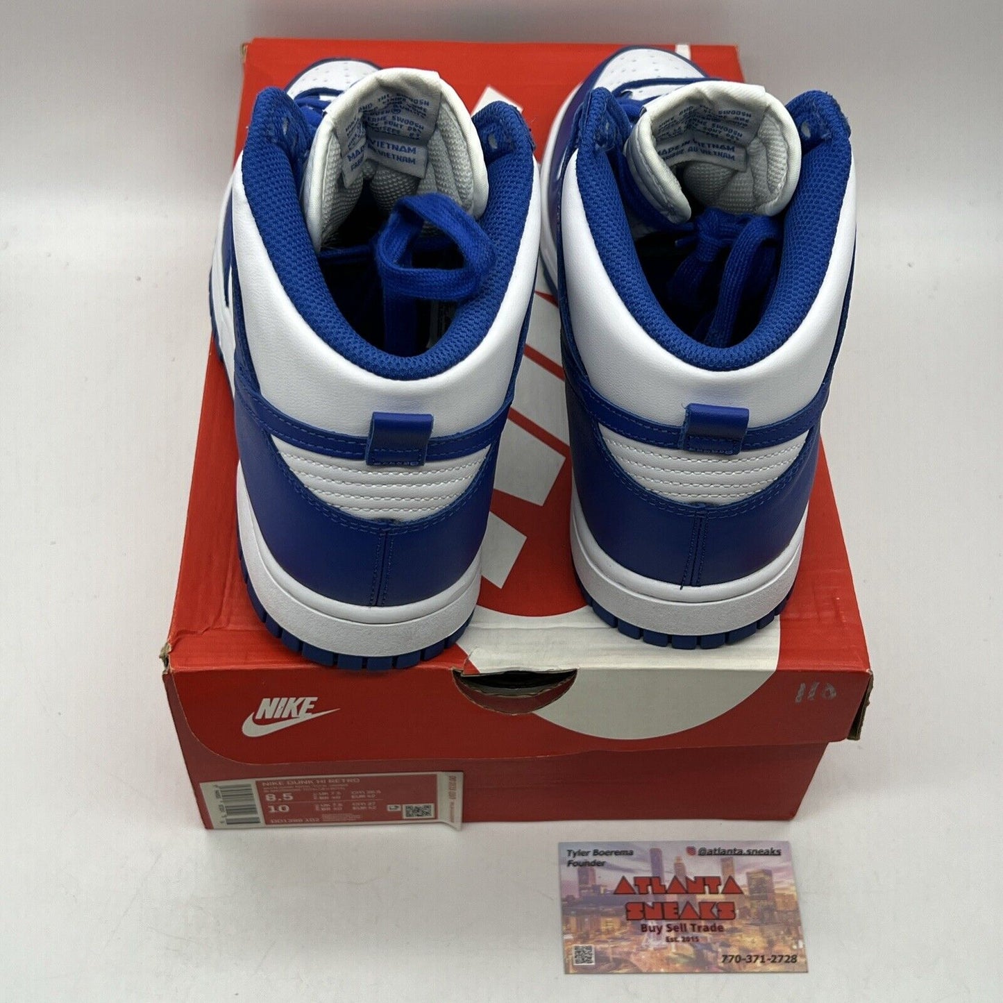 Size 8.5 - Nike Dunk 2021 High Kentucky What Blue Leather (DD1399-102)