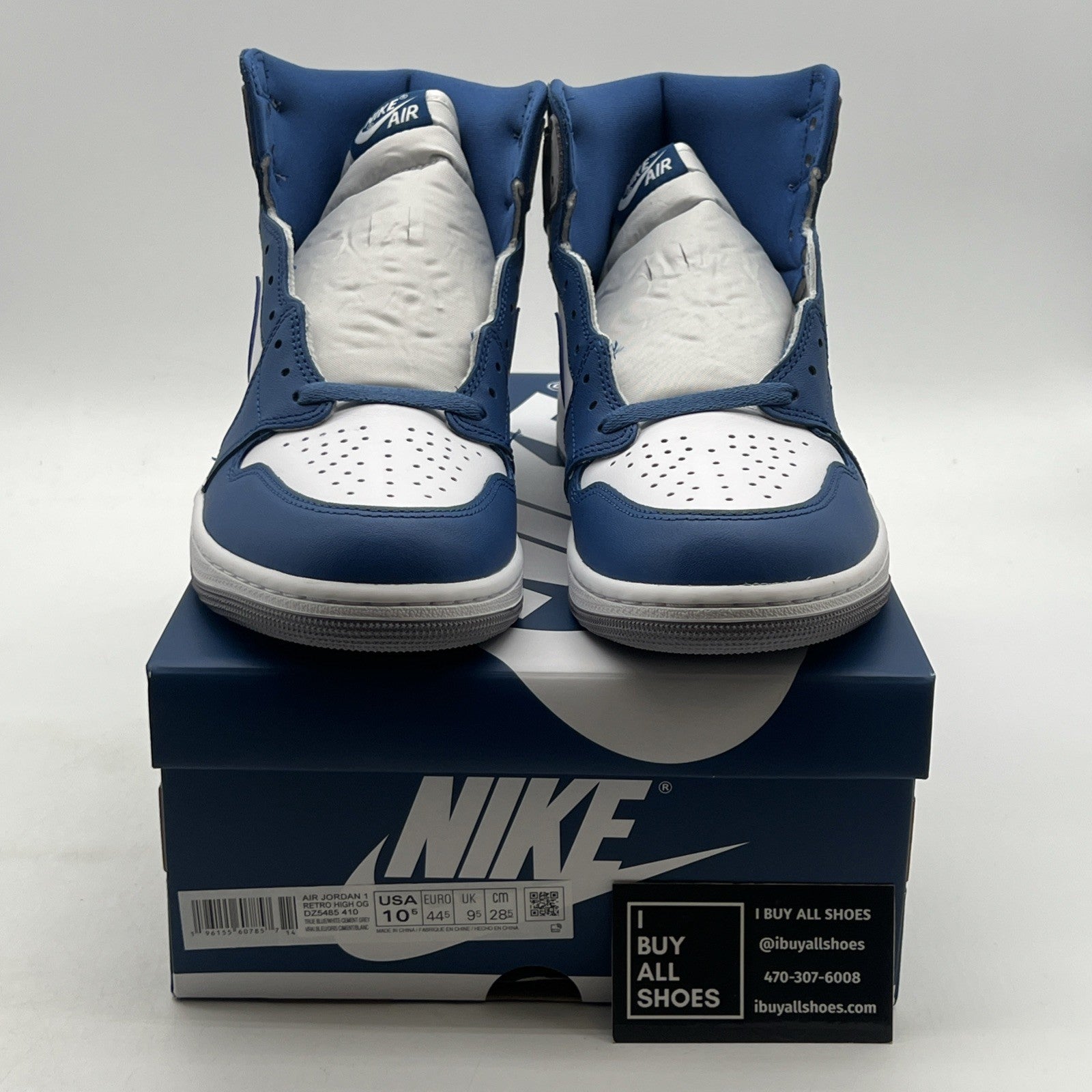 Size 10.5 - Air Jordan 1 Retro OG High True Blue (DZ5485-410)